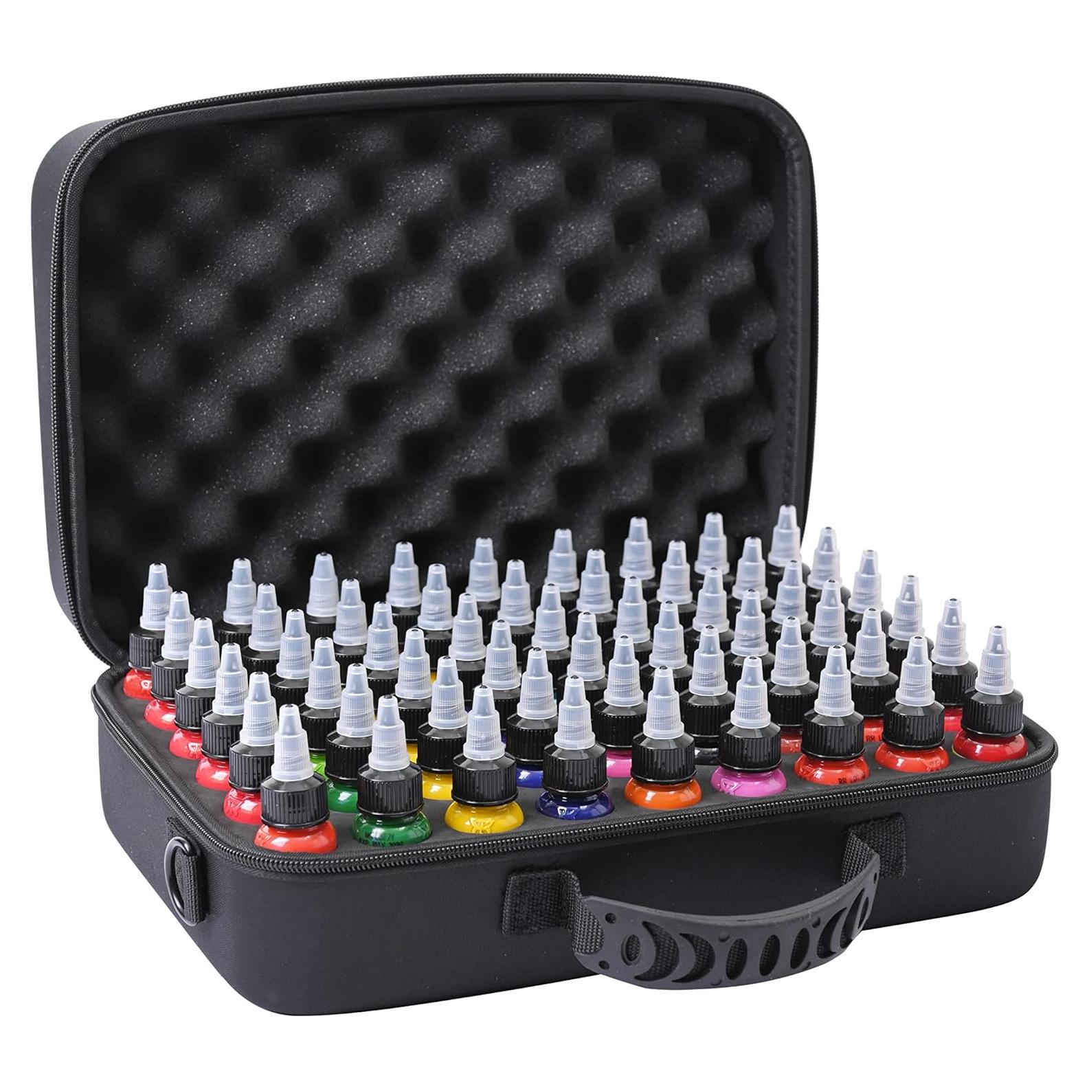 Estuche de Tinta para Dibujo OZER - Capacidad 54 Botellas 29.57 ml