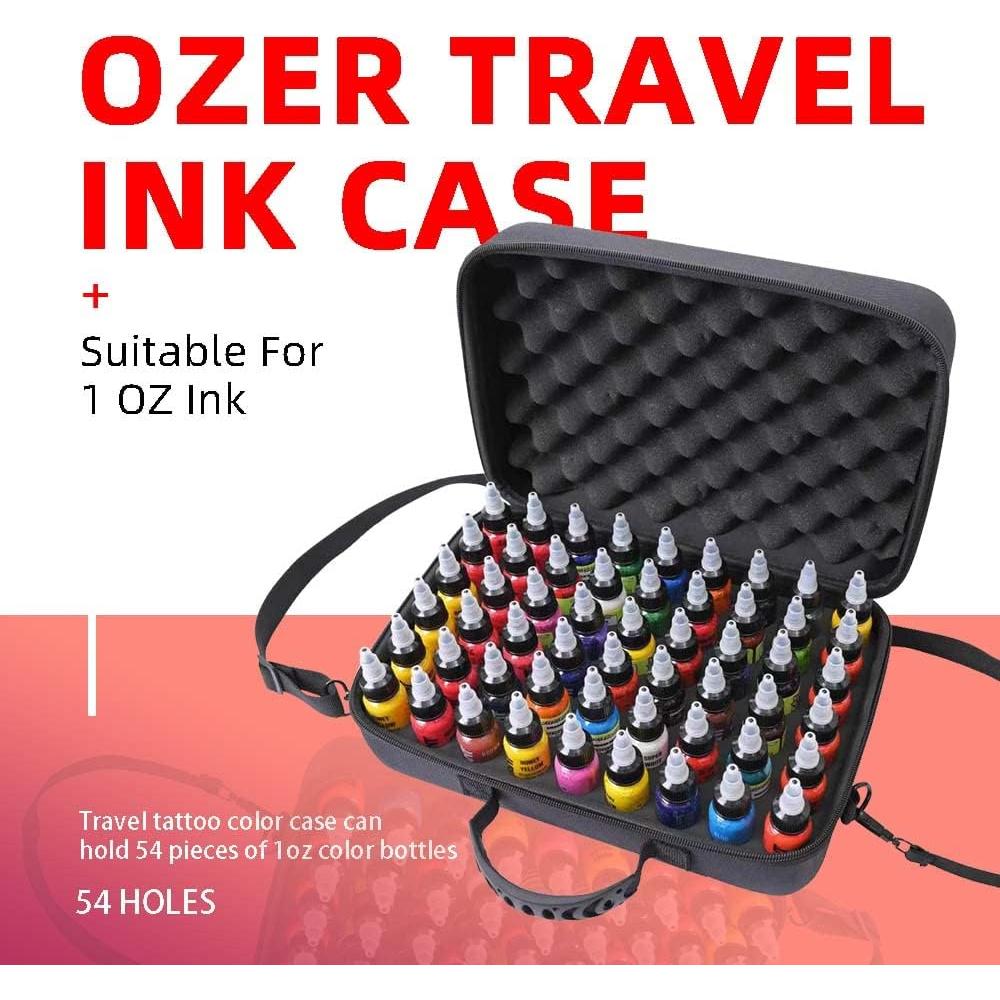 Estuche de Tinta para Dibujo OZER - Capacidad 54 Botellas 29.57 ml