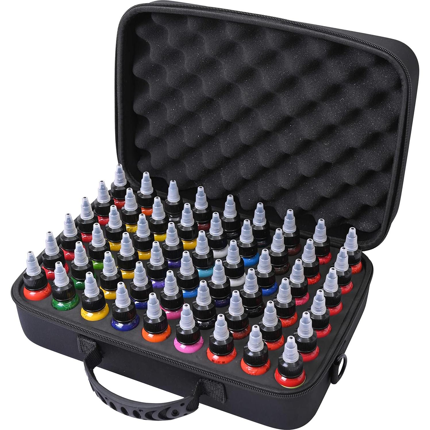 Estuche de Tinta para Dibujo OZER - Capacidad 54 Botellas 29.57 ml