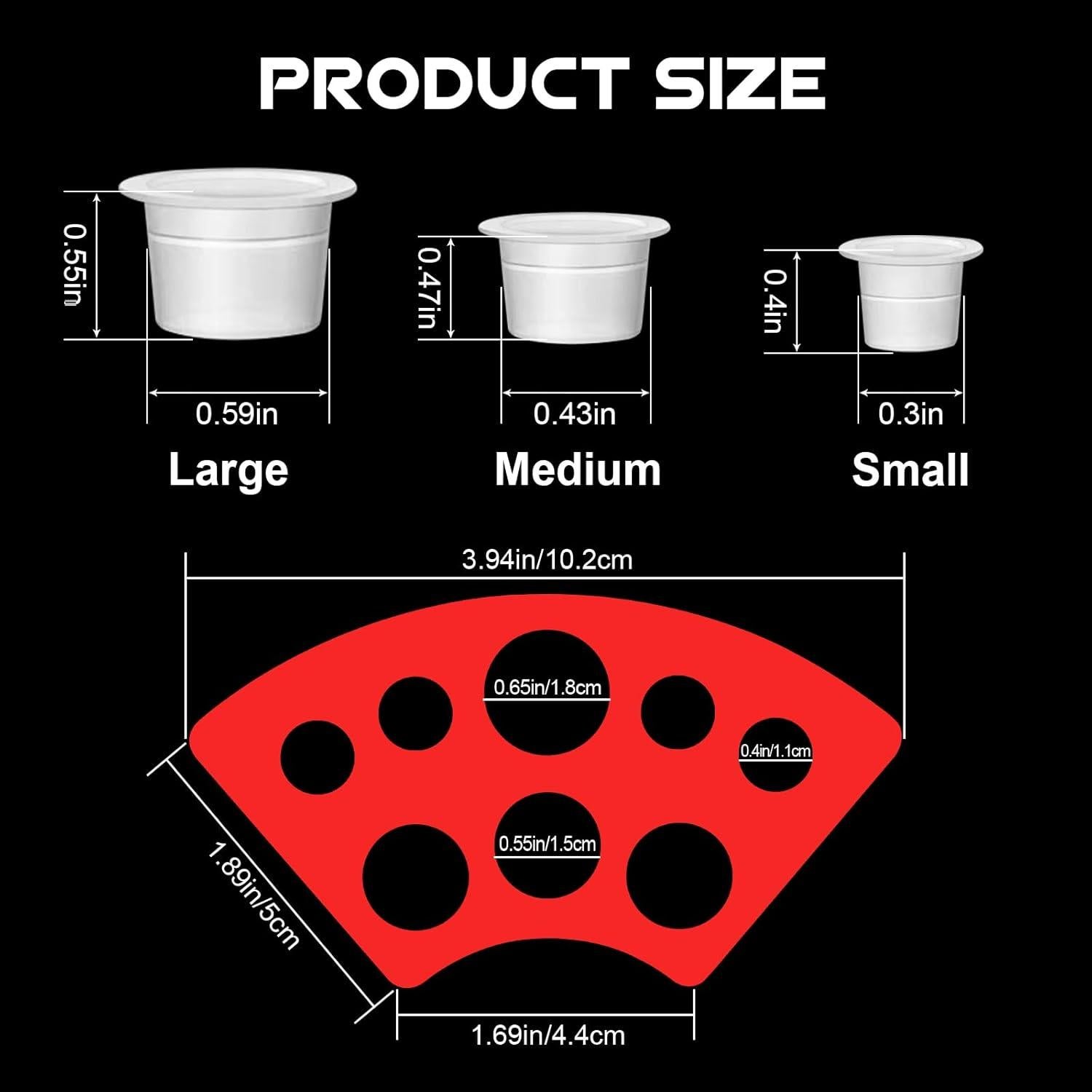 Set de 303 Piezas Tapas de Tinta para Tatuajes Autdor