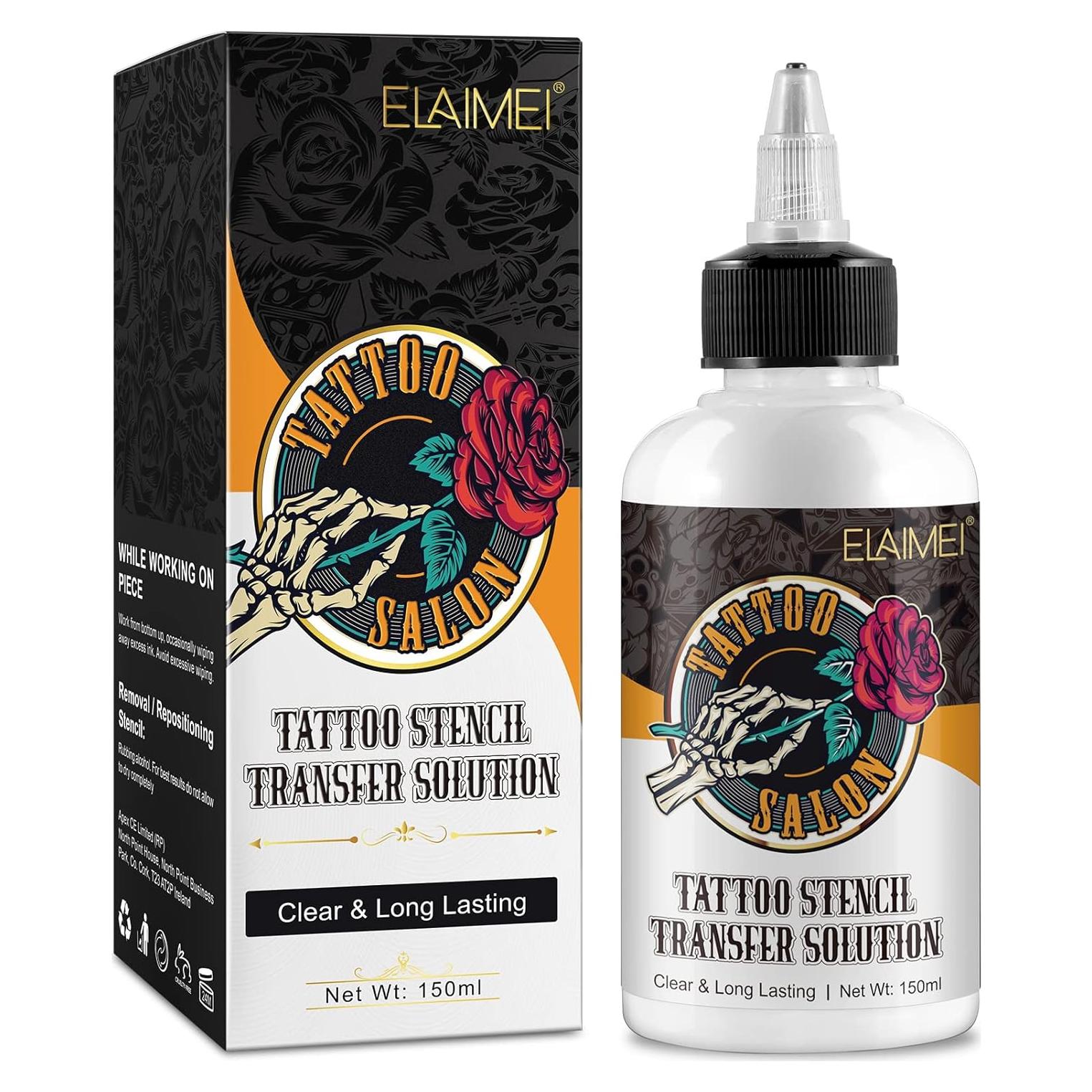 Tattoo Stencil Transfer Gel Solution, Stencil Magic Cream, Tattoo Application Solution for Transfer Paper Machine Stencils, Long-Lasting & Clear, 150ml