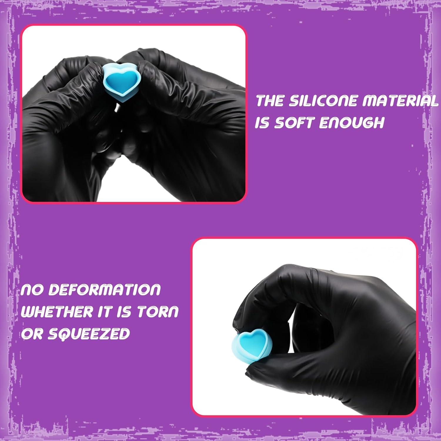 Tazas de Tinta para Tatuajes MO MOLONG 200 Pcs Silicona Colores