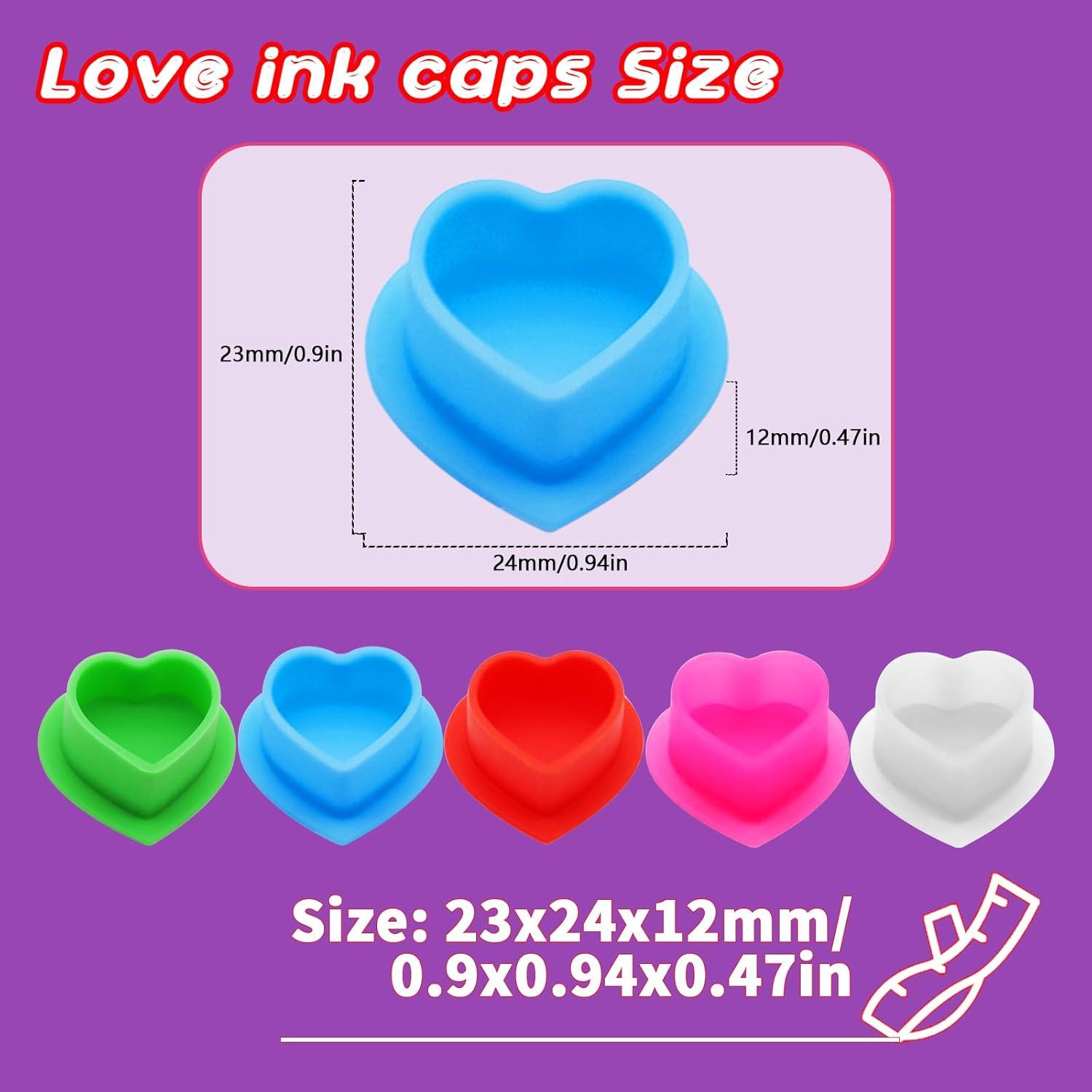 Tazas de Tinta para Tatuajes MO MOLONG 200 Pcs Silicona Colores
