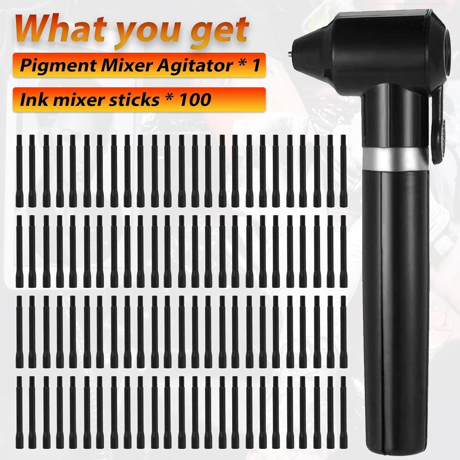 Mezclador de Tinta NAQASE con 100 Varillas Negras - Agitador