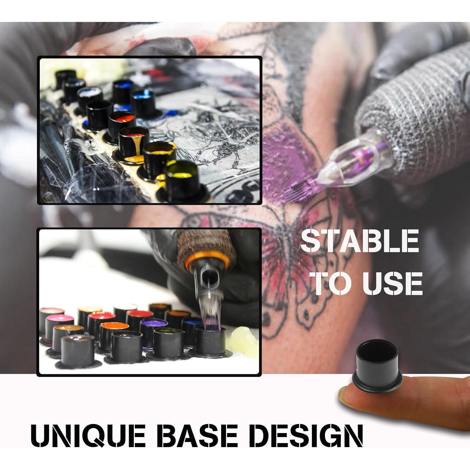 Tazas de Tinta para Tatuajes Autdor 1000Pcs 11mm 14mm 17mm