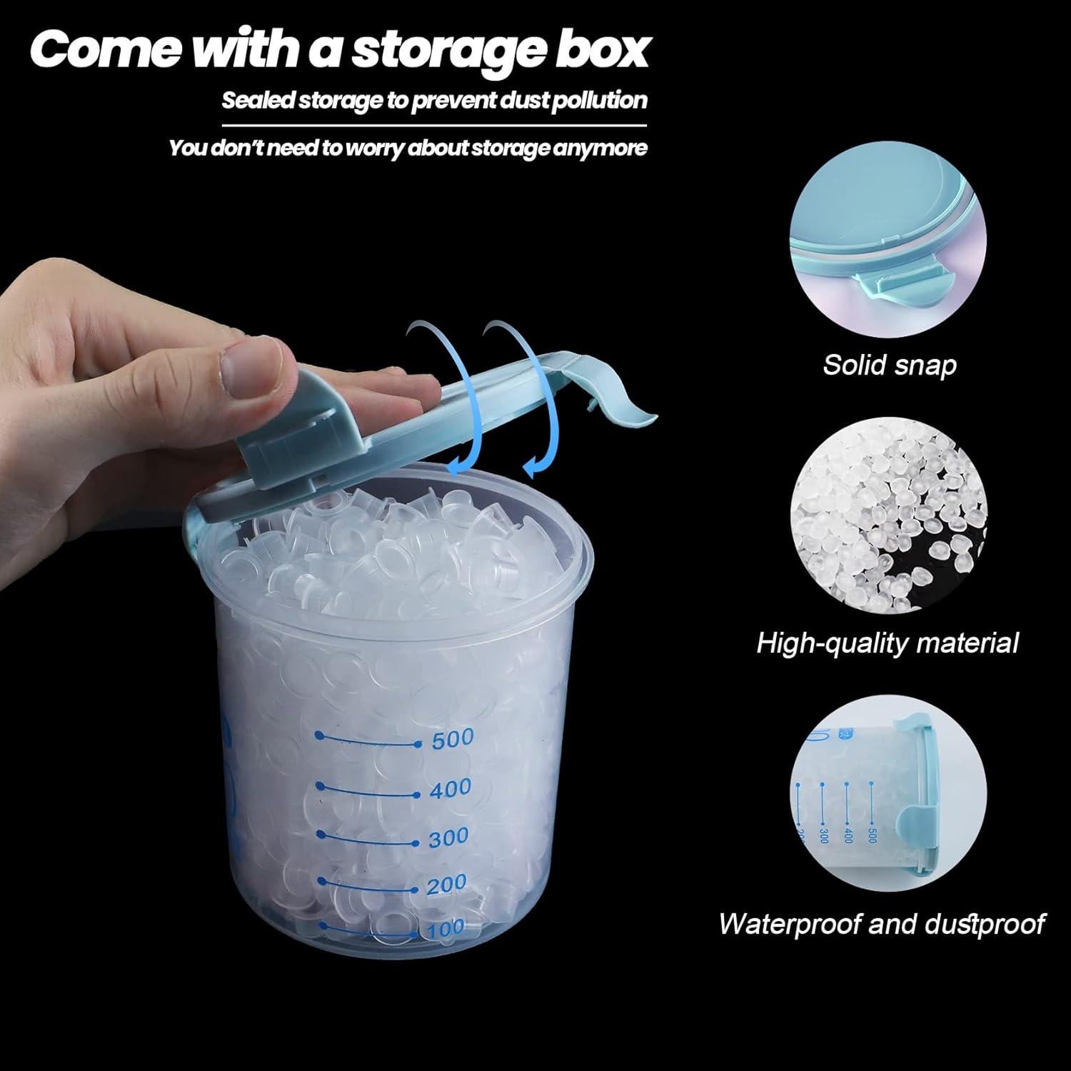 Tapa de Tinta para Tatuajes Inartato 600pcs Pequeña Higiénica