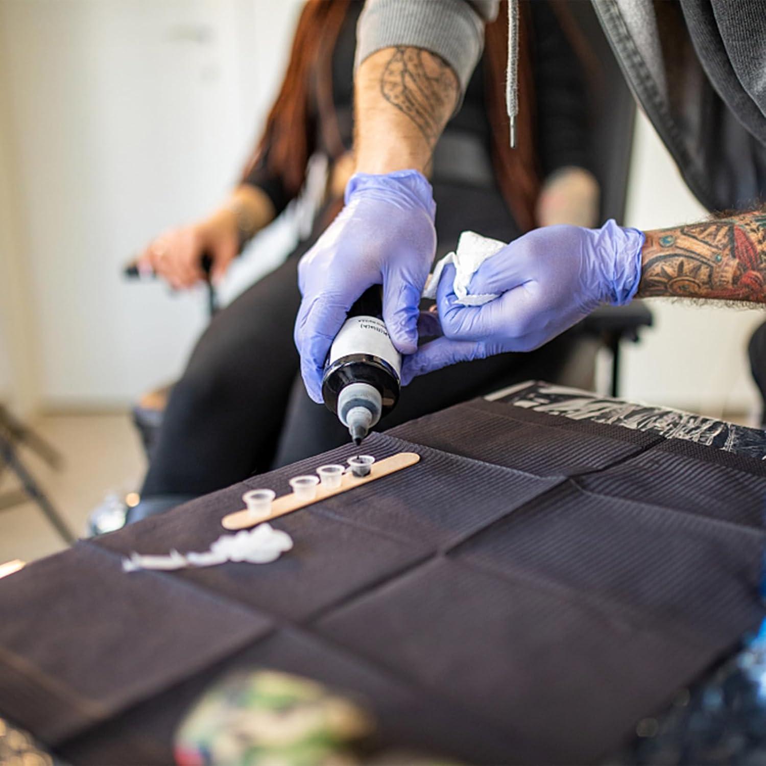 Tazas de Tinta para Tatuajes Romlon 1000 Pcs Plástico Transparente