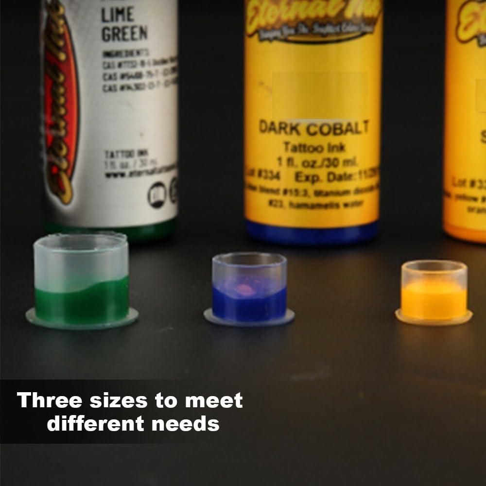 Tazas de Tinta para Tatuajes Gakonp 500pcs Tamaños Mixtos