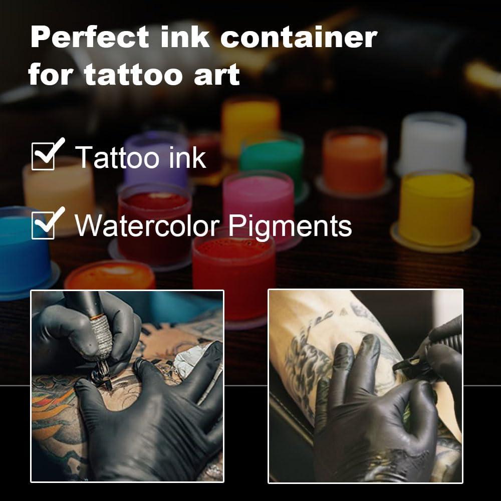 Tazas de Tinta para Tatuajes Gakonp 500pcs Tamaños Mixtos