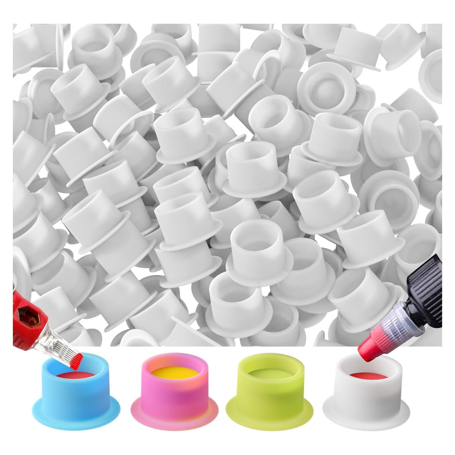 200 Tazas de Silicona Desechables OZER para Tinta Gris