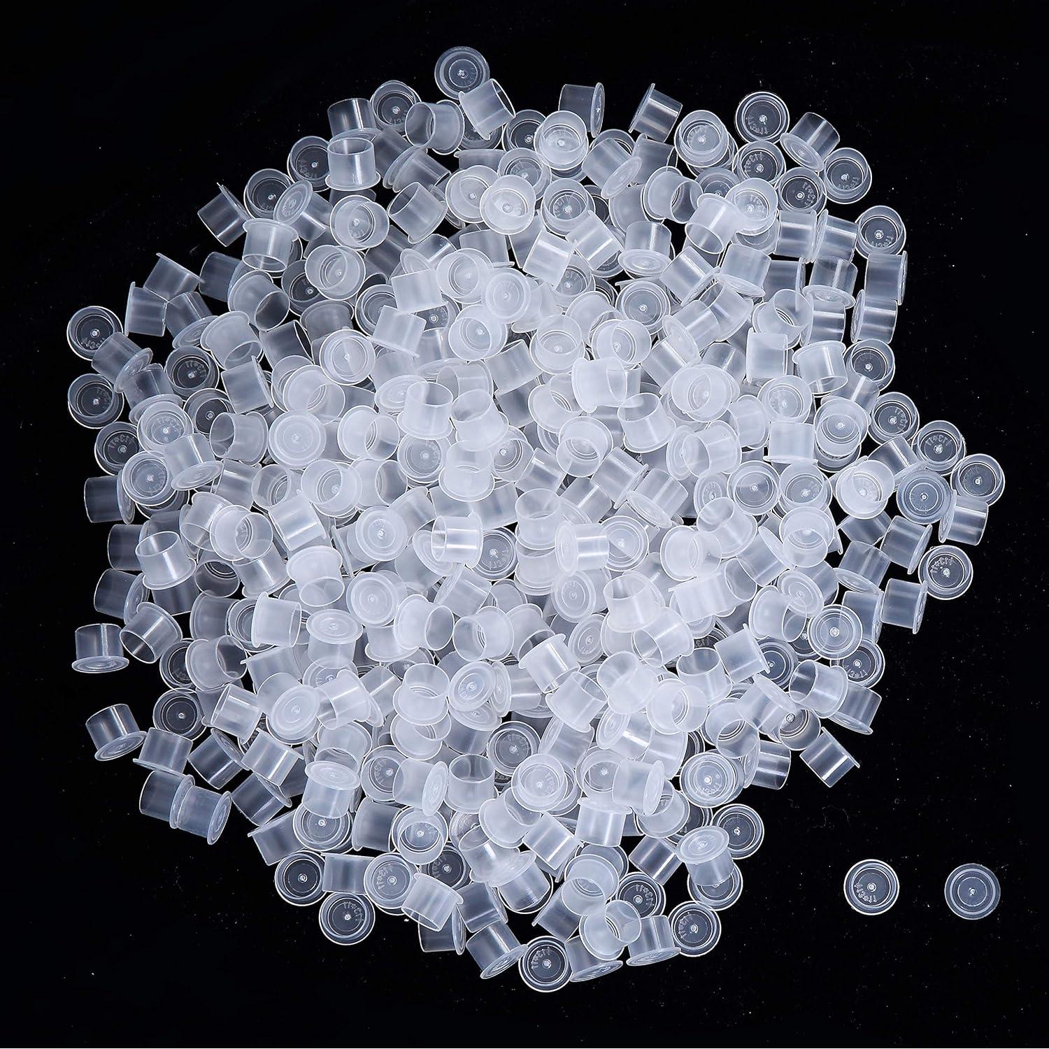 Tazas de Tinta Medianas DOWEI 500pcs 11x13mm Plástico Blanco