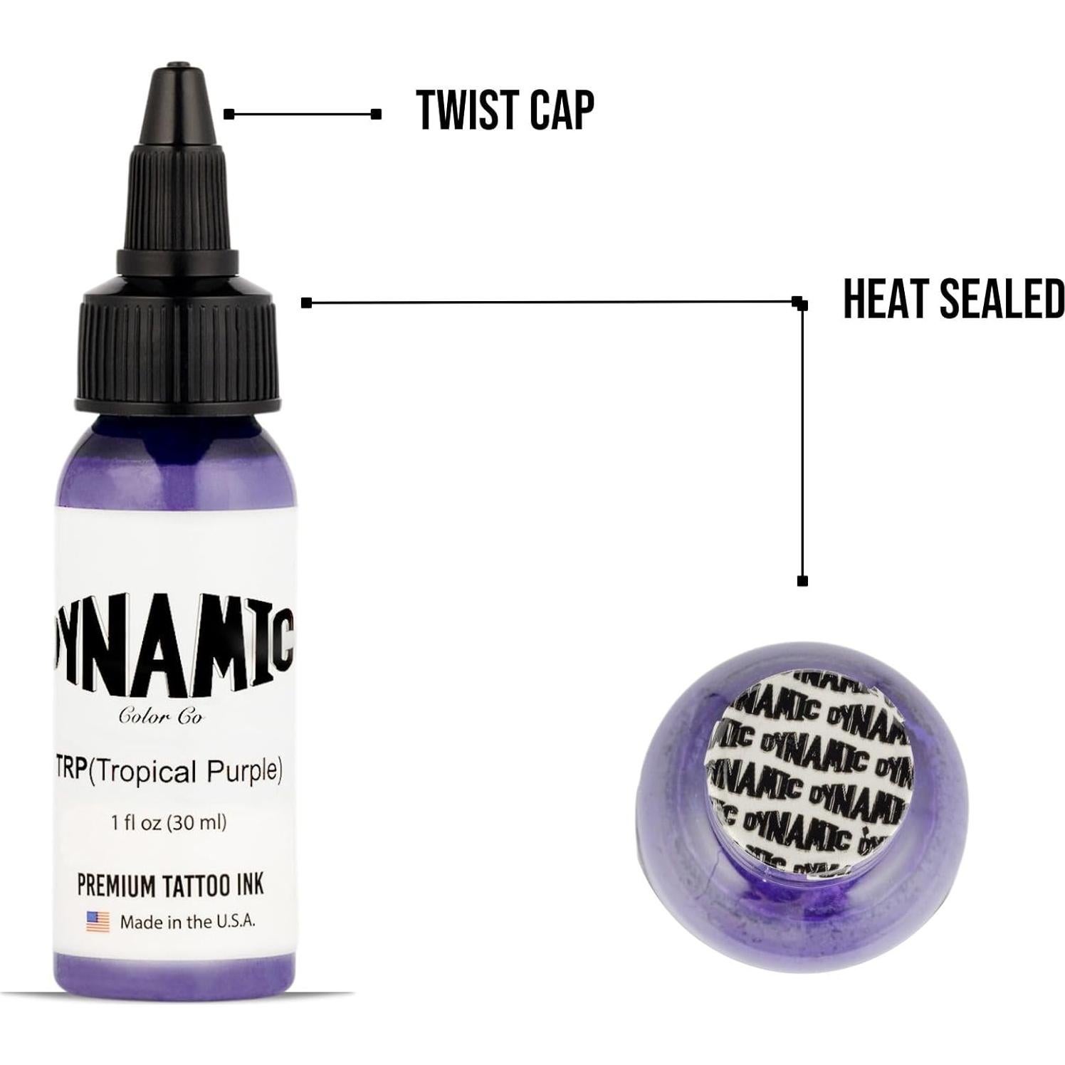 Tinta para Tatuajes Dynamic Color Co Púrpura Tropical 29.57ml