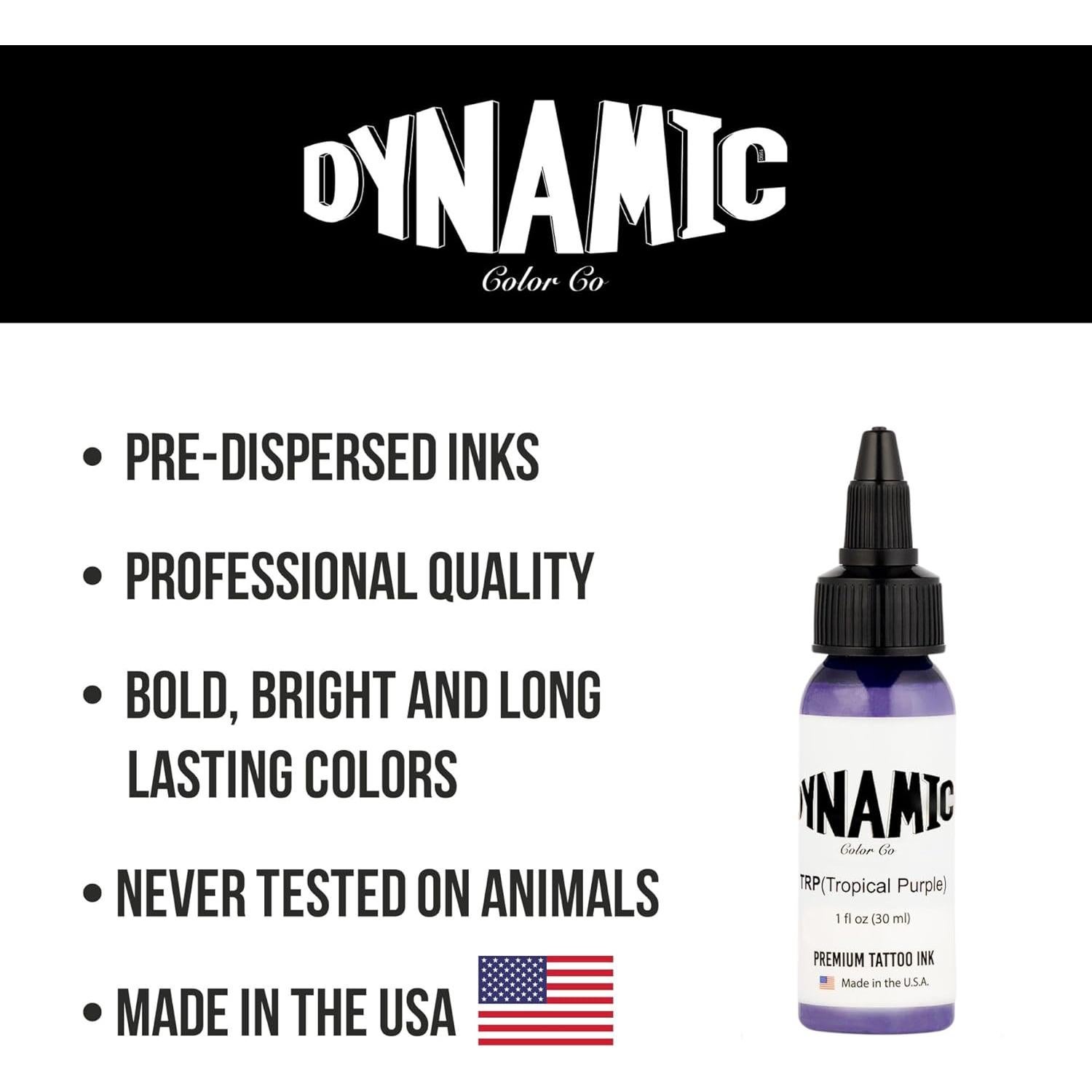 Tinta para Tatuajes Dynamic Color Co Púrpura Tropical 29.57ml
