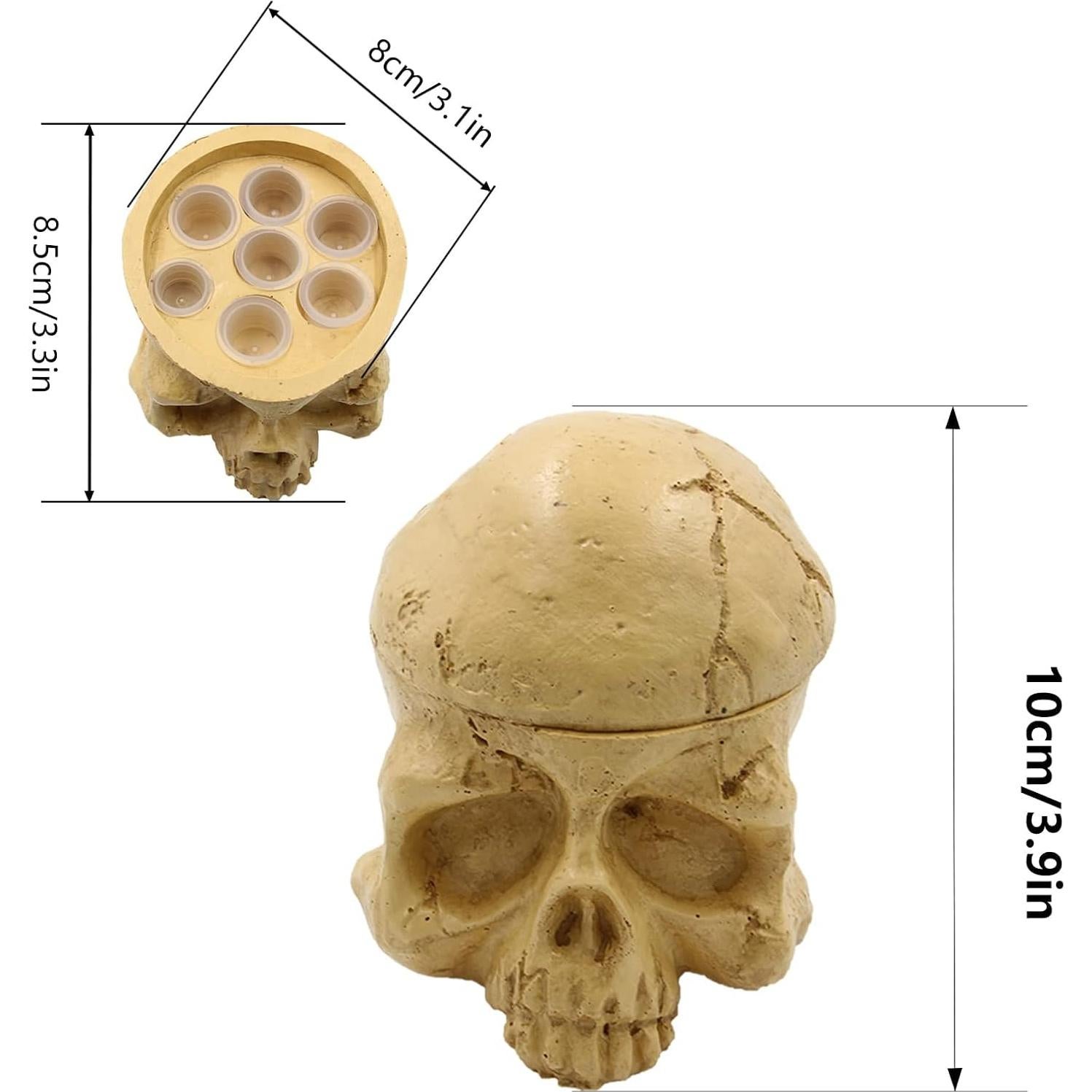 Soporte para Tinta de Tatuaje Yangna Calavera 7 Agujeros