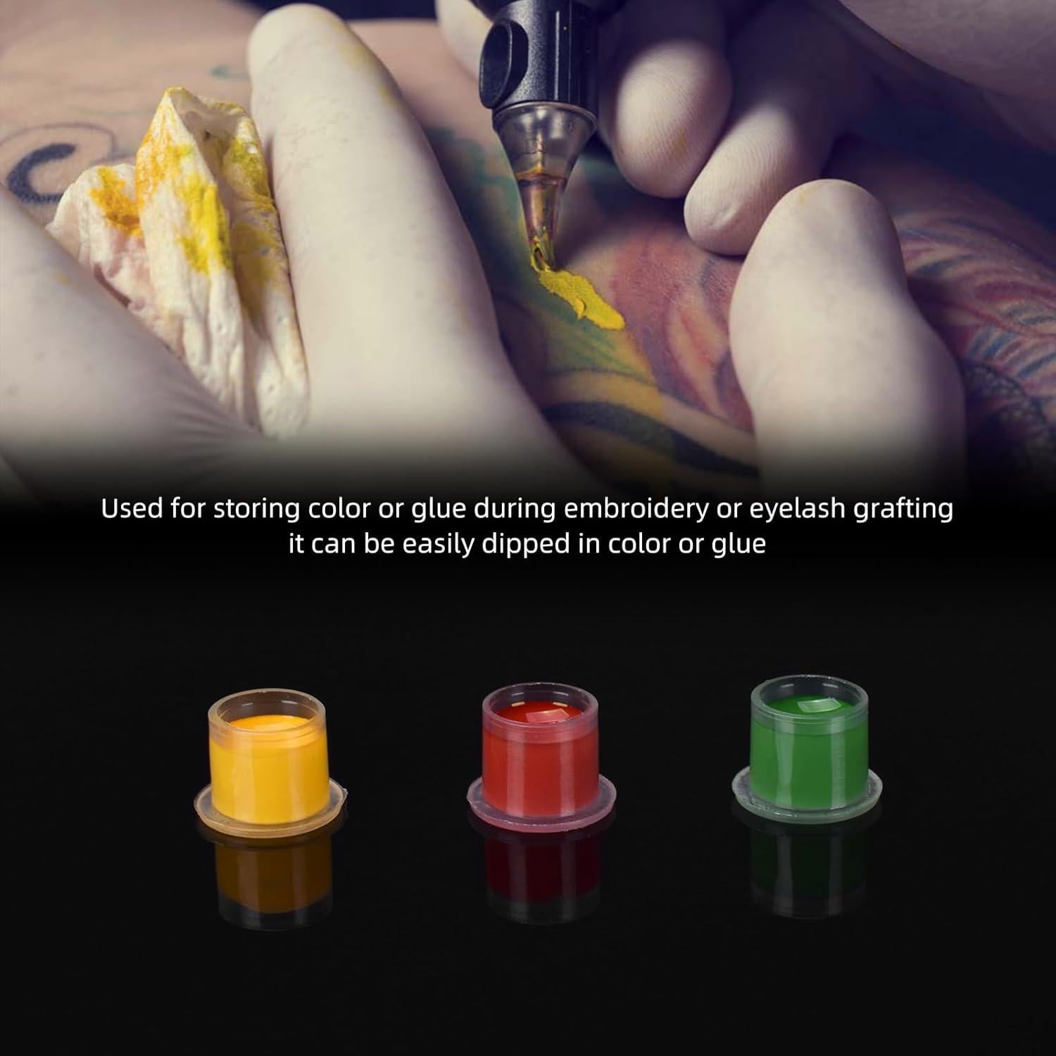 Tazas de Tinta para Tatuajes ATOMUS 100pcs Pequeñas 11mm