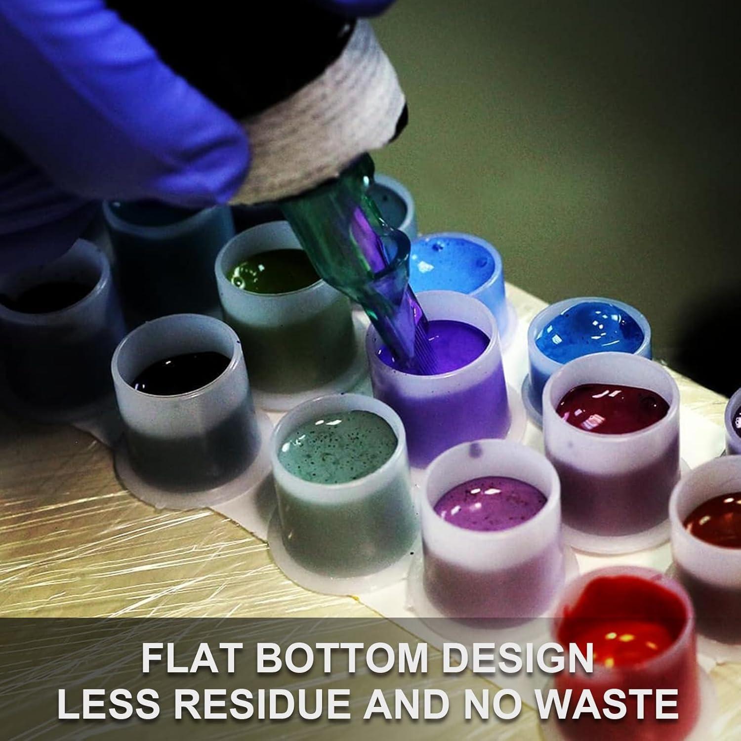 Tazas de Tinta para Tatuajes Autdor 300Pcs Mezcladas 11-17mm