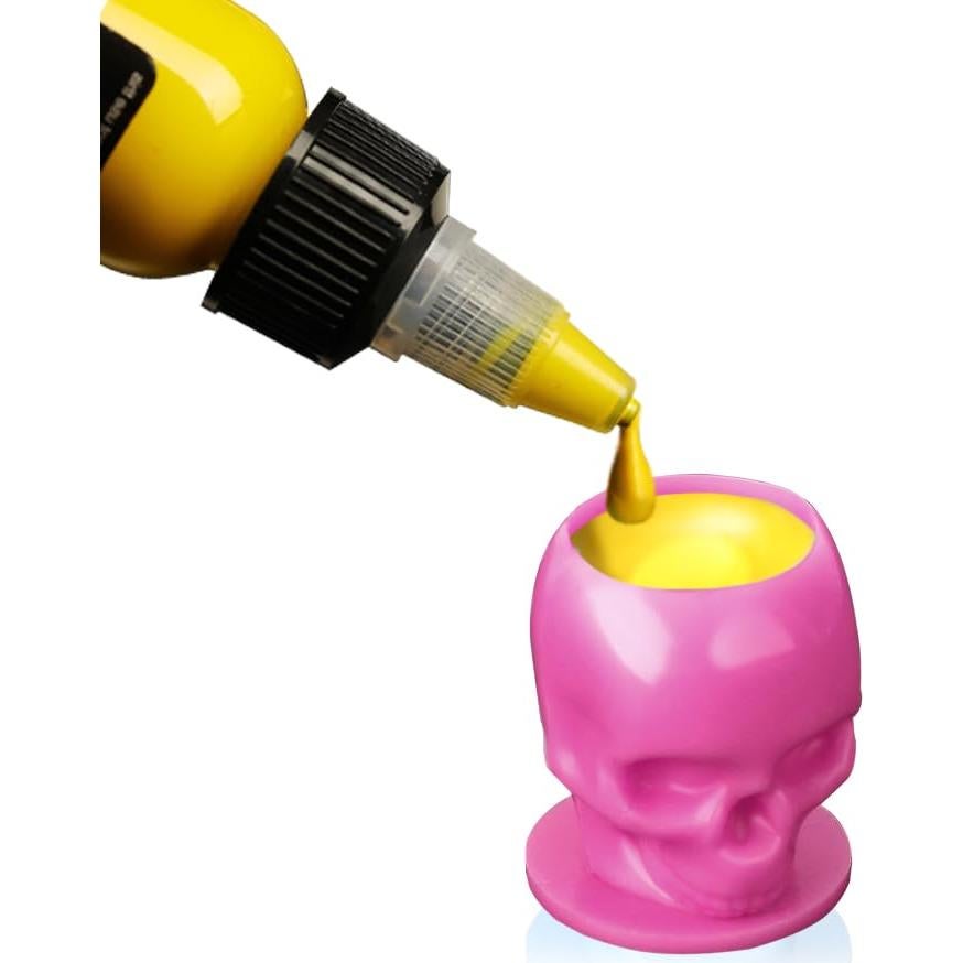 Tazas de Tinta Desechables YTATTOO Calavera Rosa 50pcs