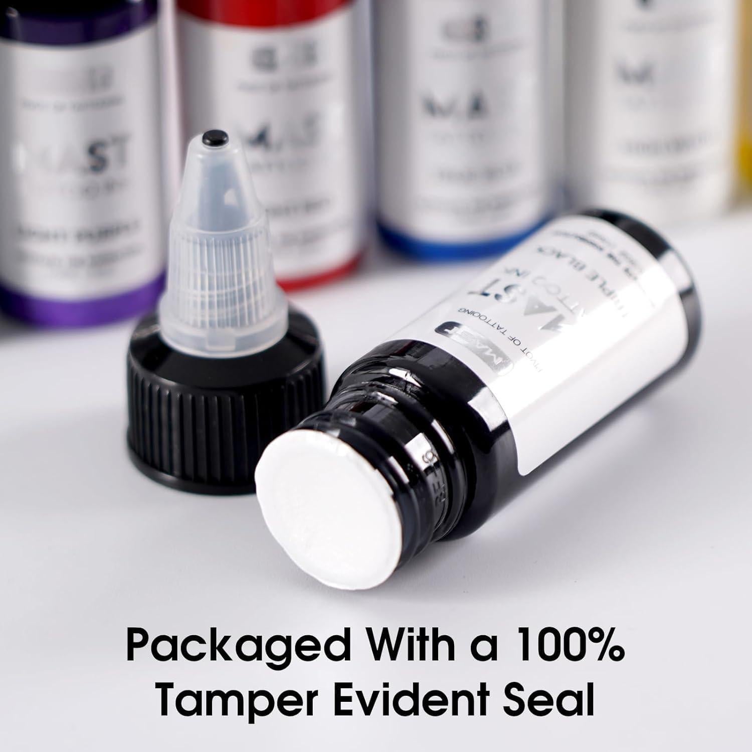 Kit de Tintas para Tatuajes Mast 7 Colores 306g Orgánicas