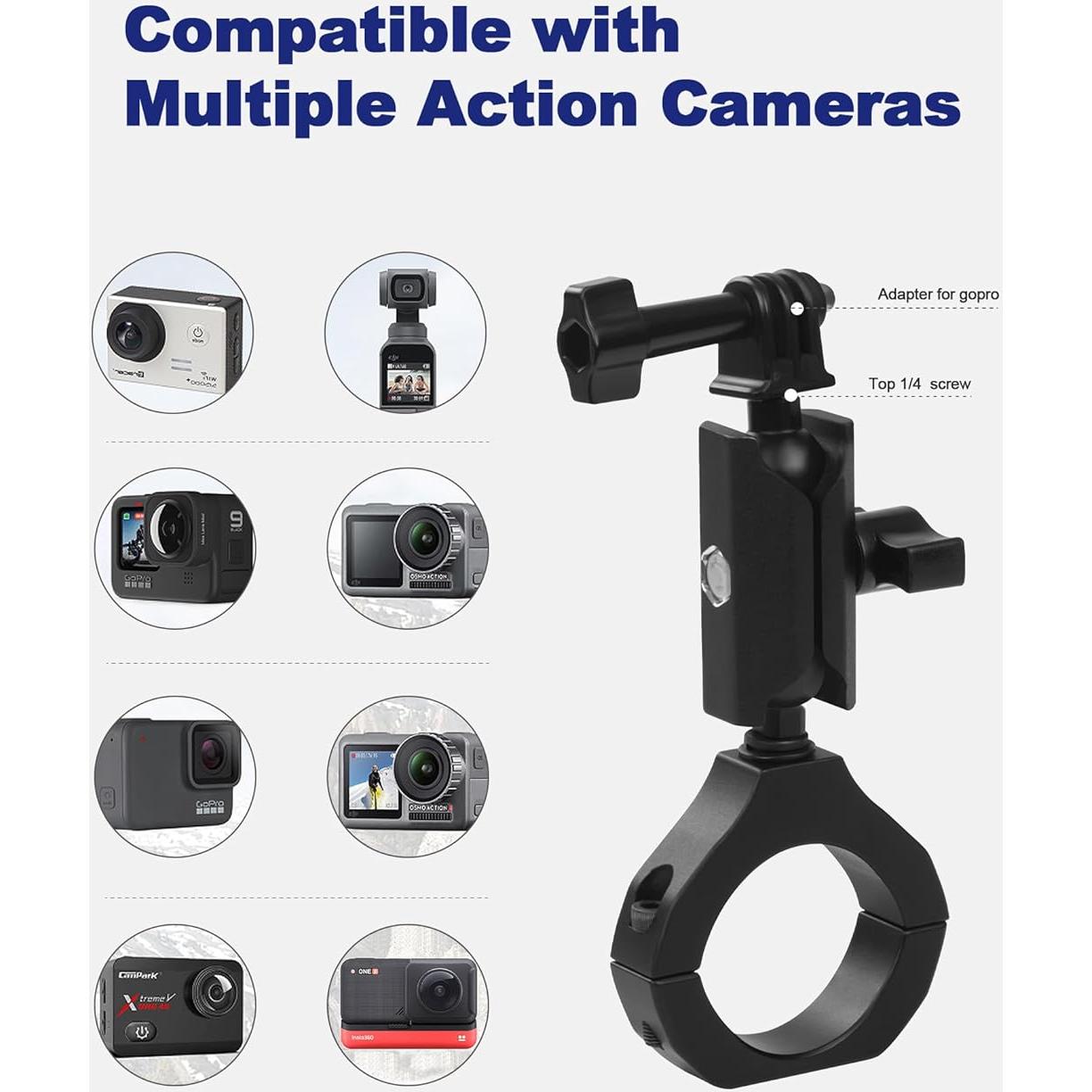 Soporte de cámara UTV ZIDIYORUO para jaulas 4.45-5.08 cm