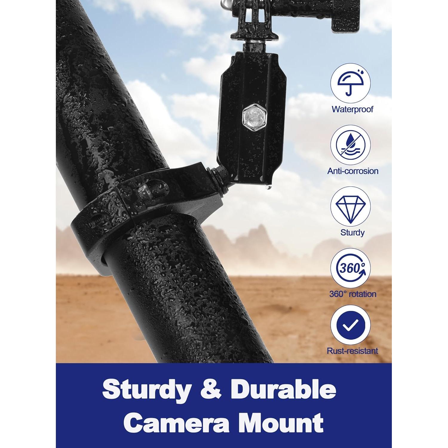 Soporte de cámara UTV ZIDIYORUO para jaulas 4.45-5.08 cm