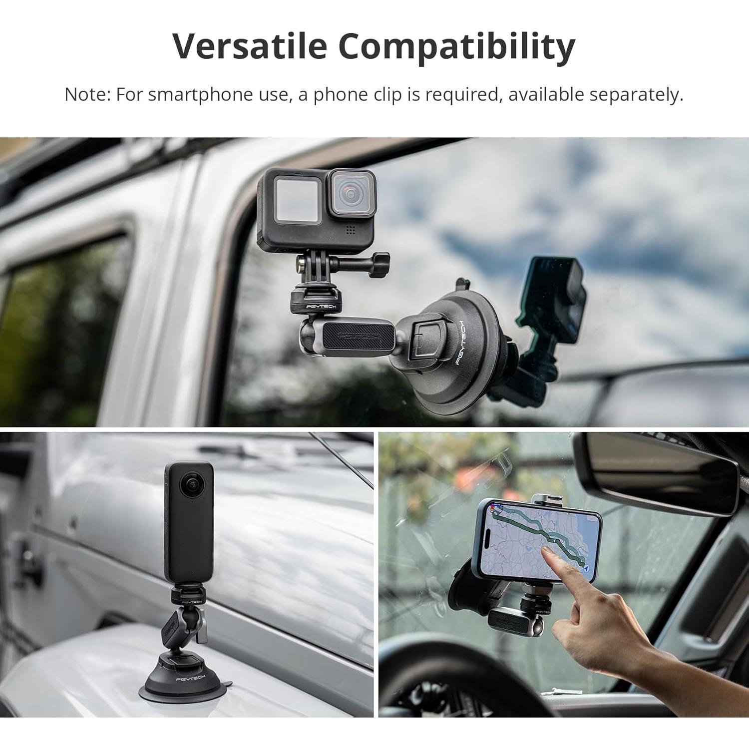 Soporte de Ventosa PGYTECH CapLock para Cámaras de Acción