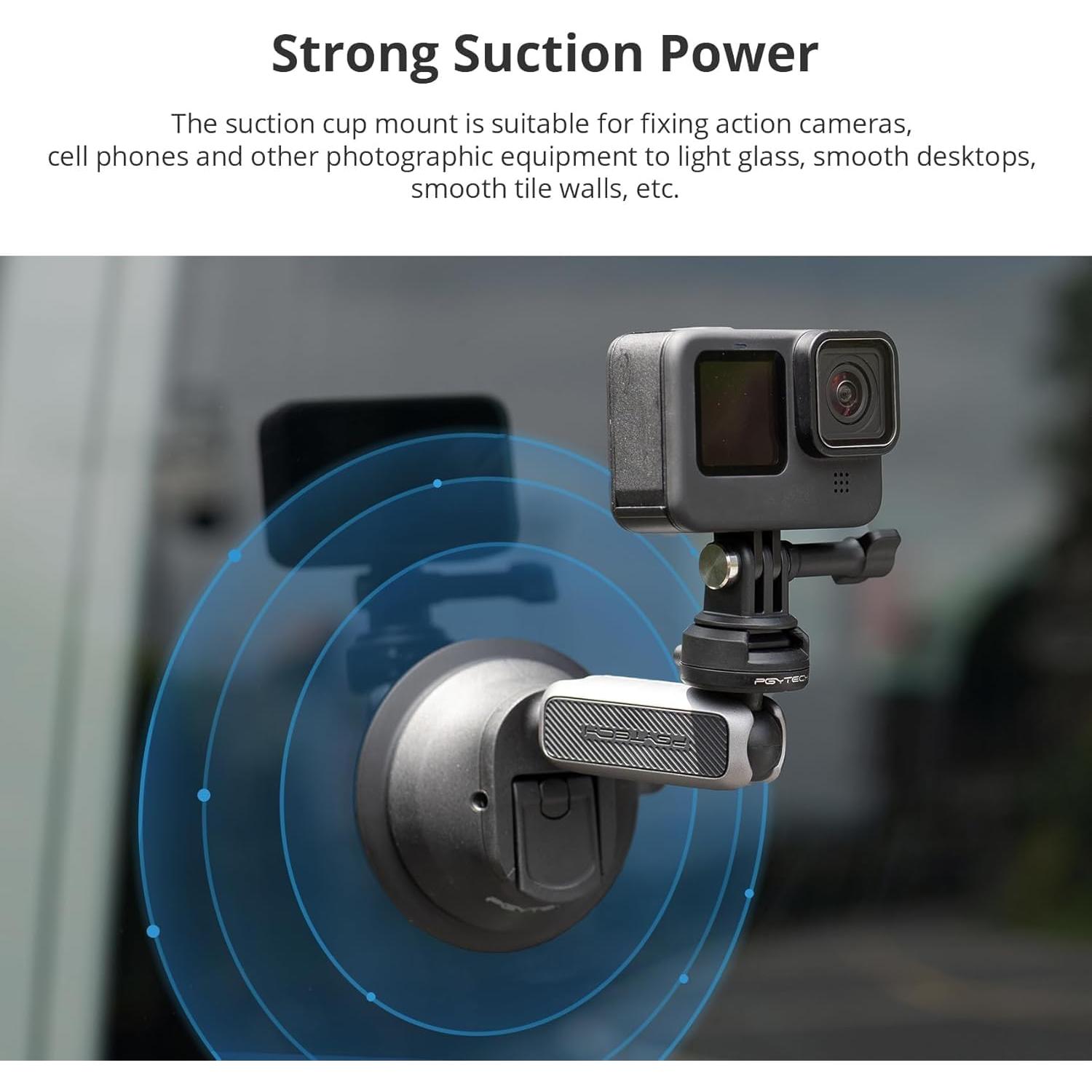 Soporte de Ventosa PGYTECH CapLock para Cámaras de Acción