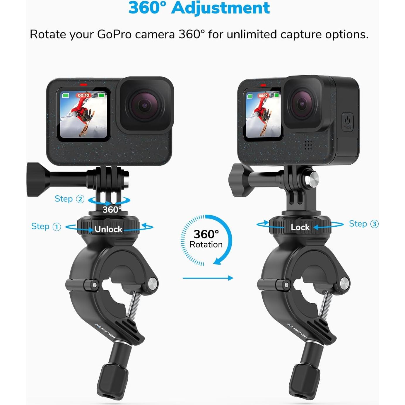 Soporte de Manillar para Bicicleta Sametop SA-S58 - Rotación 360°