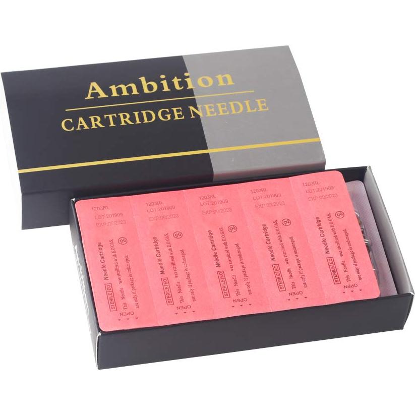 Cartuchos de Agujas de Tatuaje Ambition #12 Estándar 20 Pcs