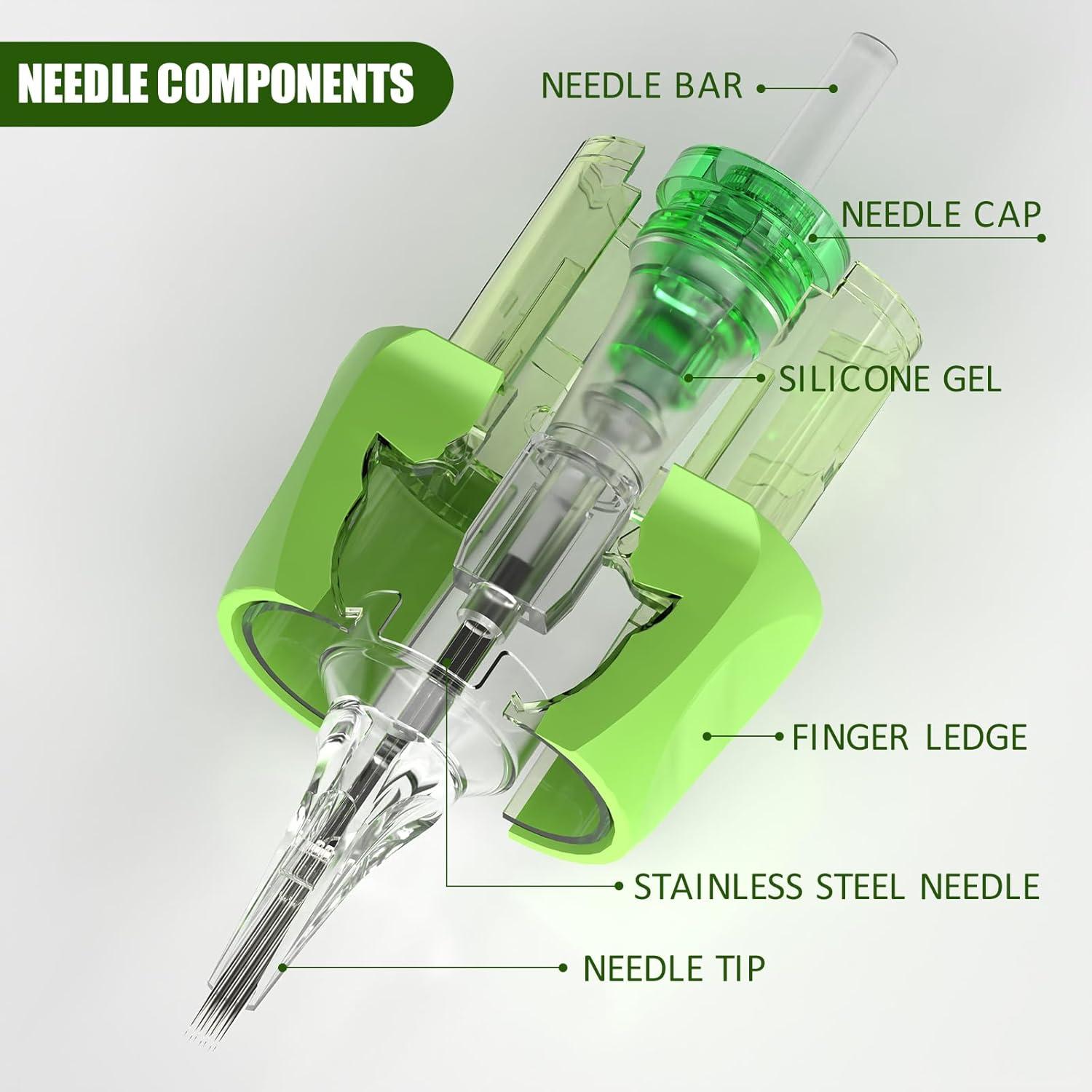 Agujas de Cartucho de Tatuaje Wormhole 50pcs Mezcla 3RL-11M1