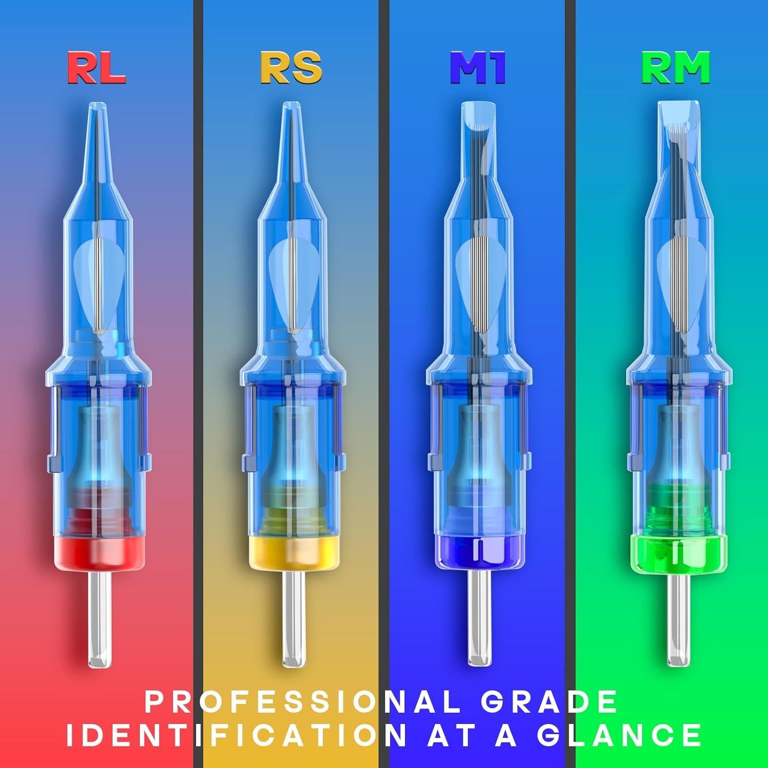 Cartuchos de Tatuaje POSEIDON 20PCS Agujas Esterilizadas #10