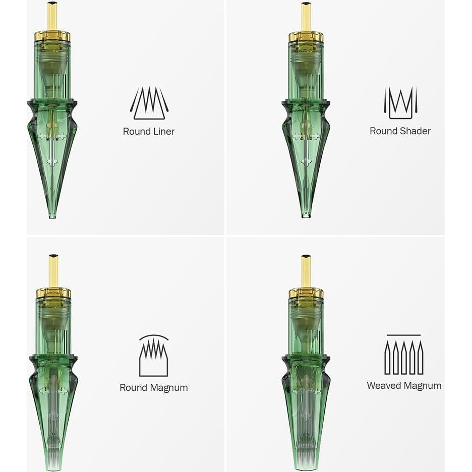 Cartuchos de Aguja Redonda Nazzor 1003RL-X - Paquete de 20