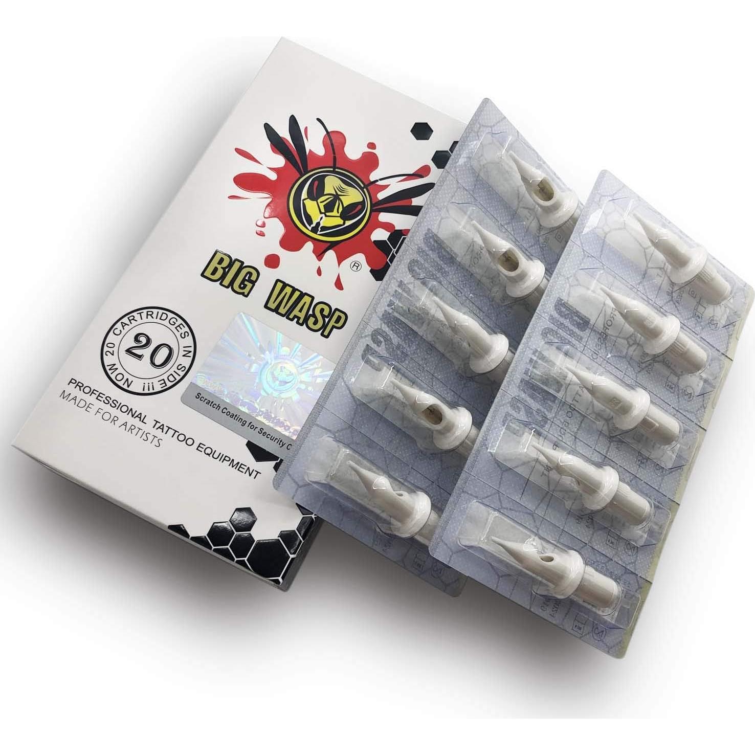 Cartucho de Aguja de Tatuaje Deshechable BIGWASP 30/03RL 20Pcs