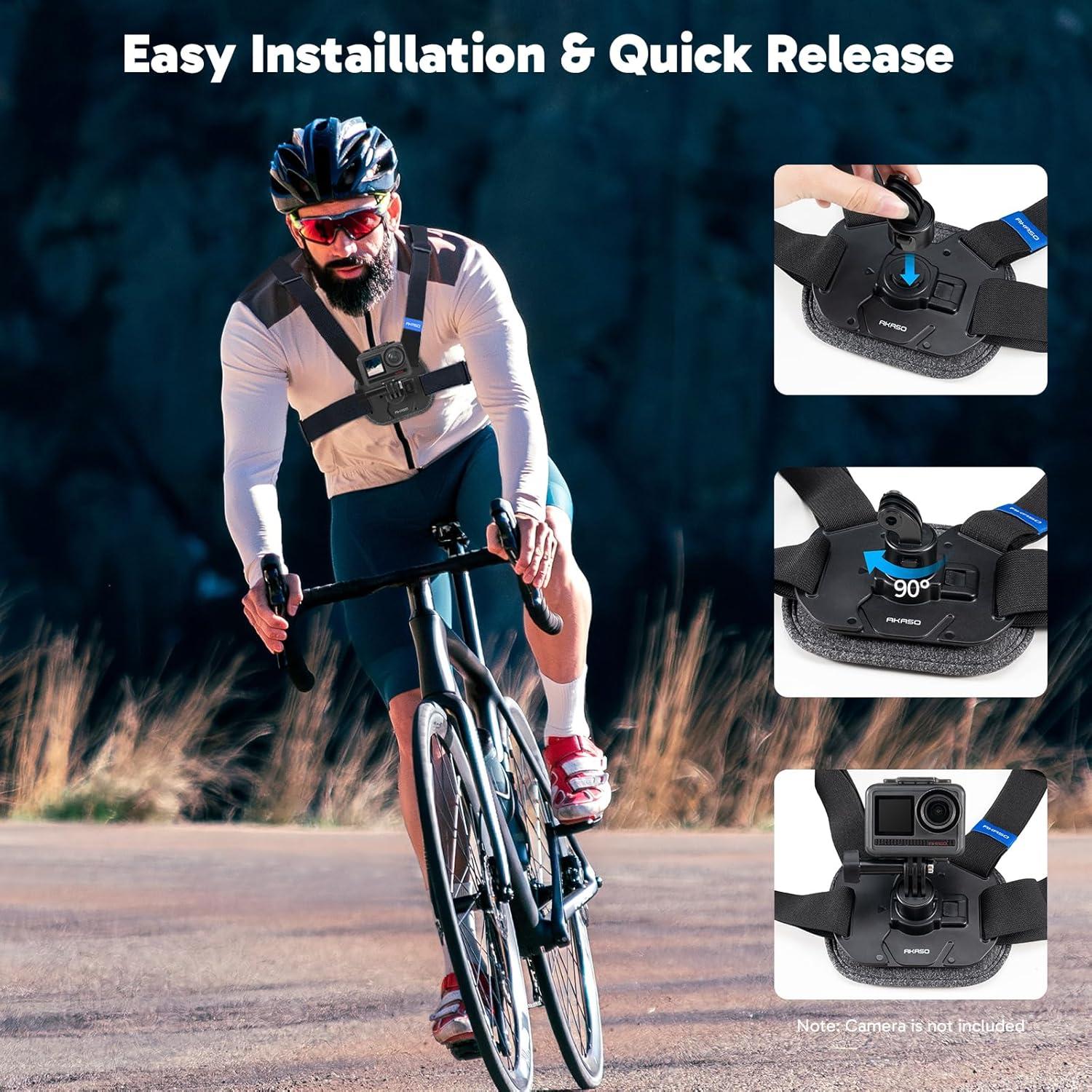 Arnés de Montaje en el Pecho AKASO Ajustable para GoPro