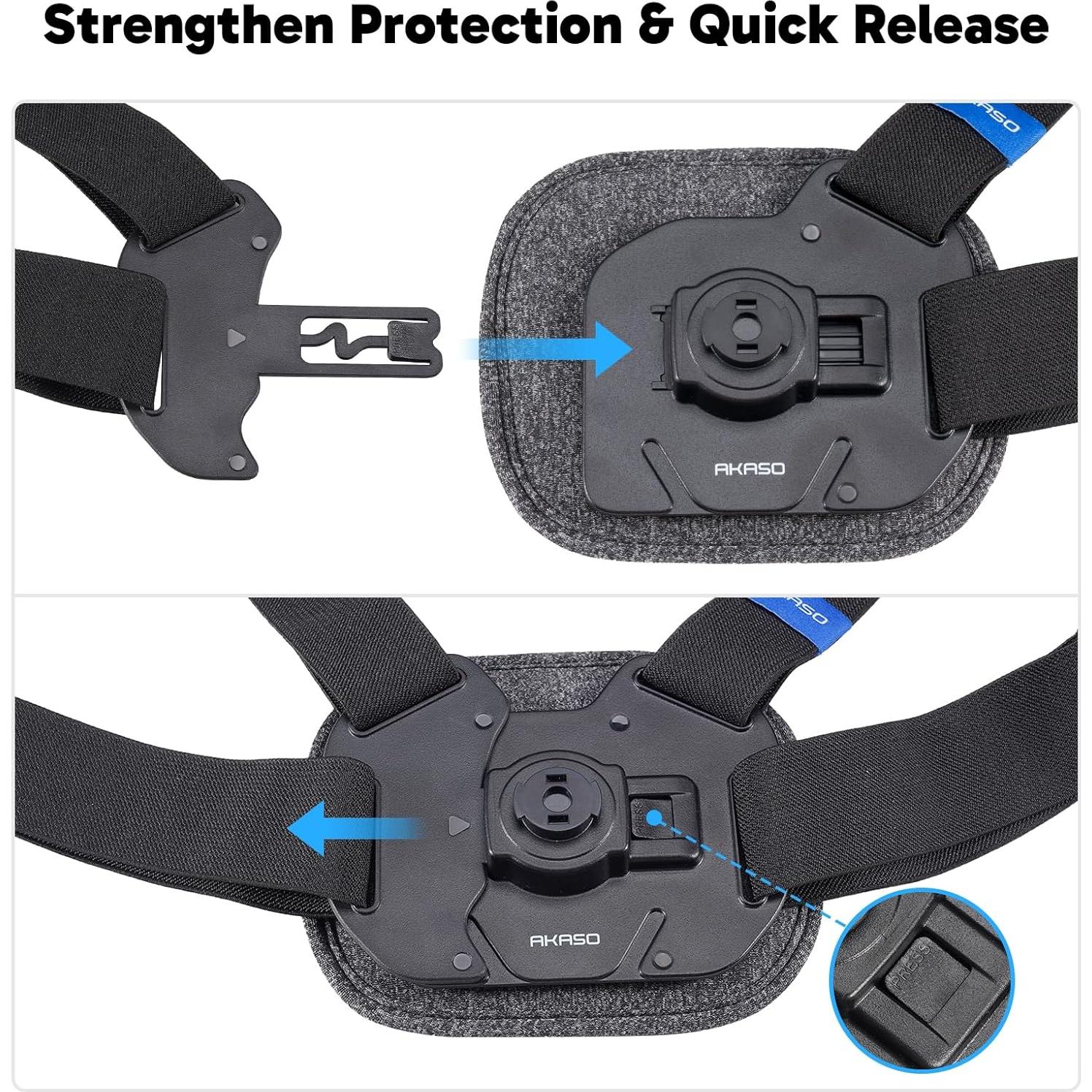 Arnés de Montaje en el Pecho AKASO Ajustable para GoPro