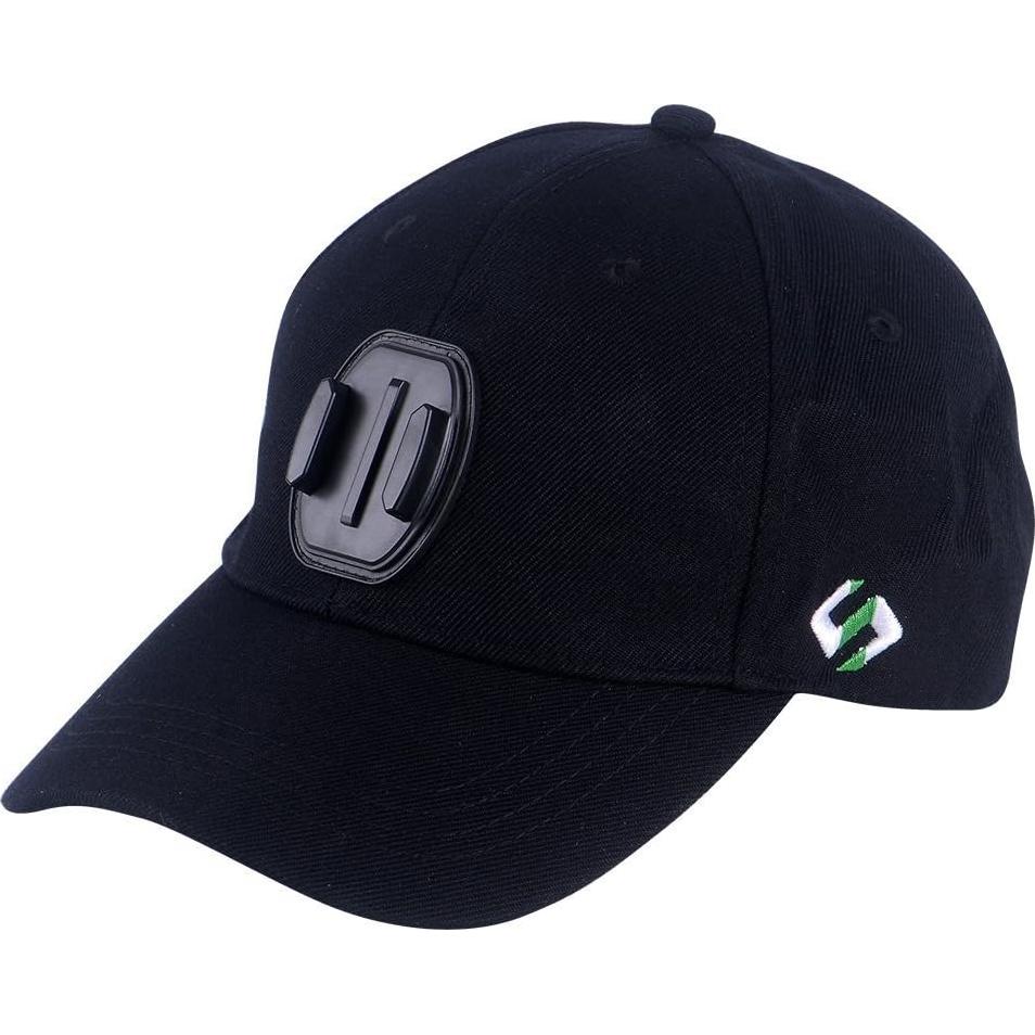 Gorra de béisbol Smatree con montura GoPro Hero 58-60cm negra