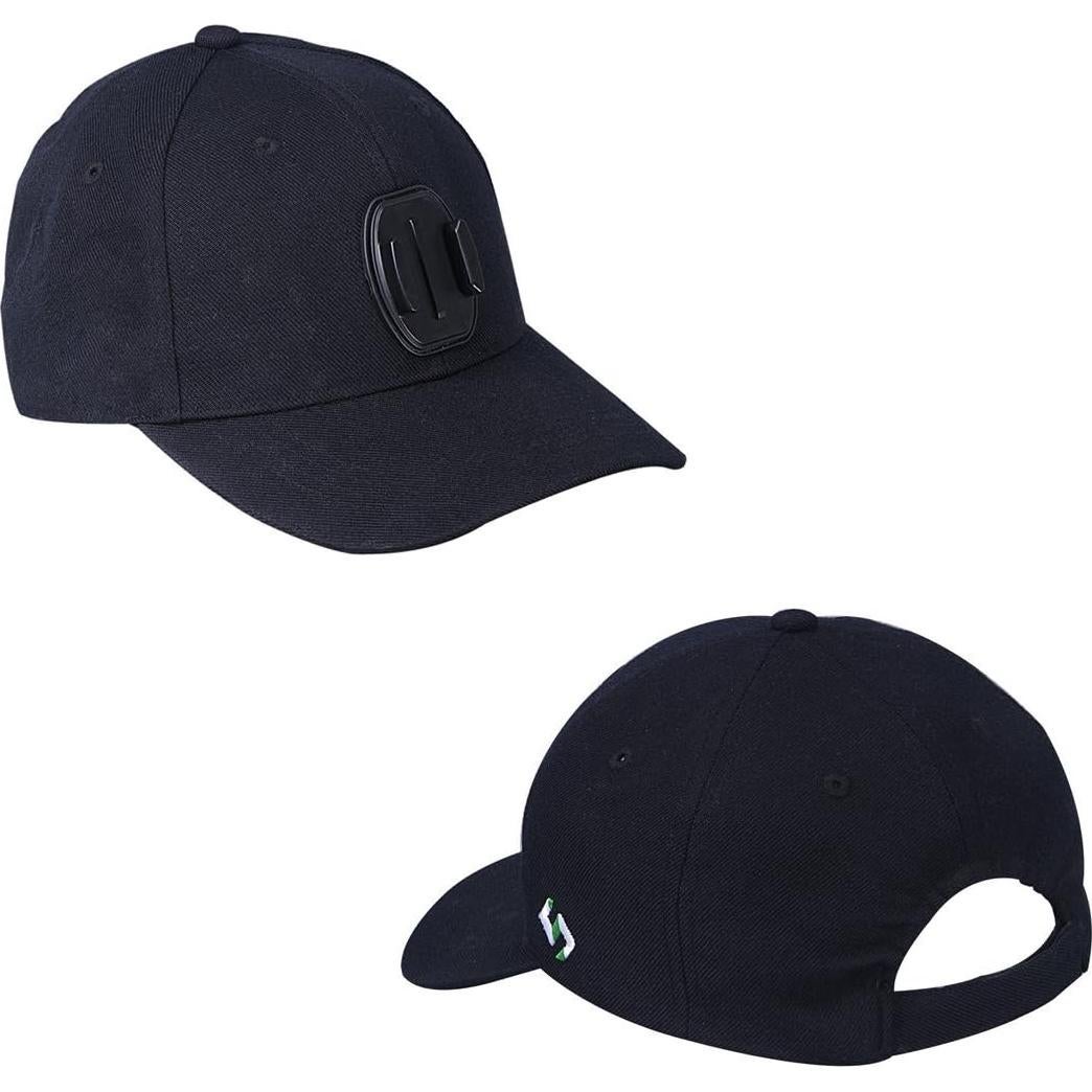Gorra de béisbol Smatree con montura GoPro Hero 58-60cm negra