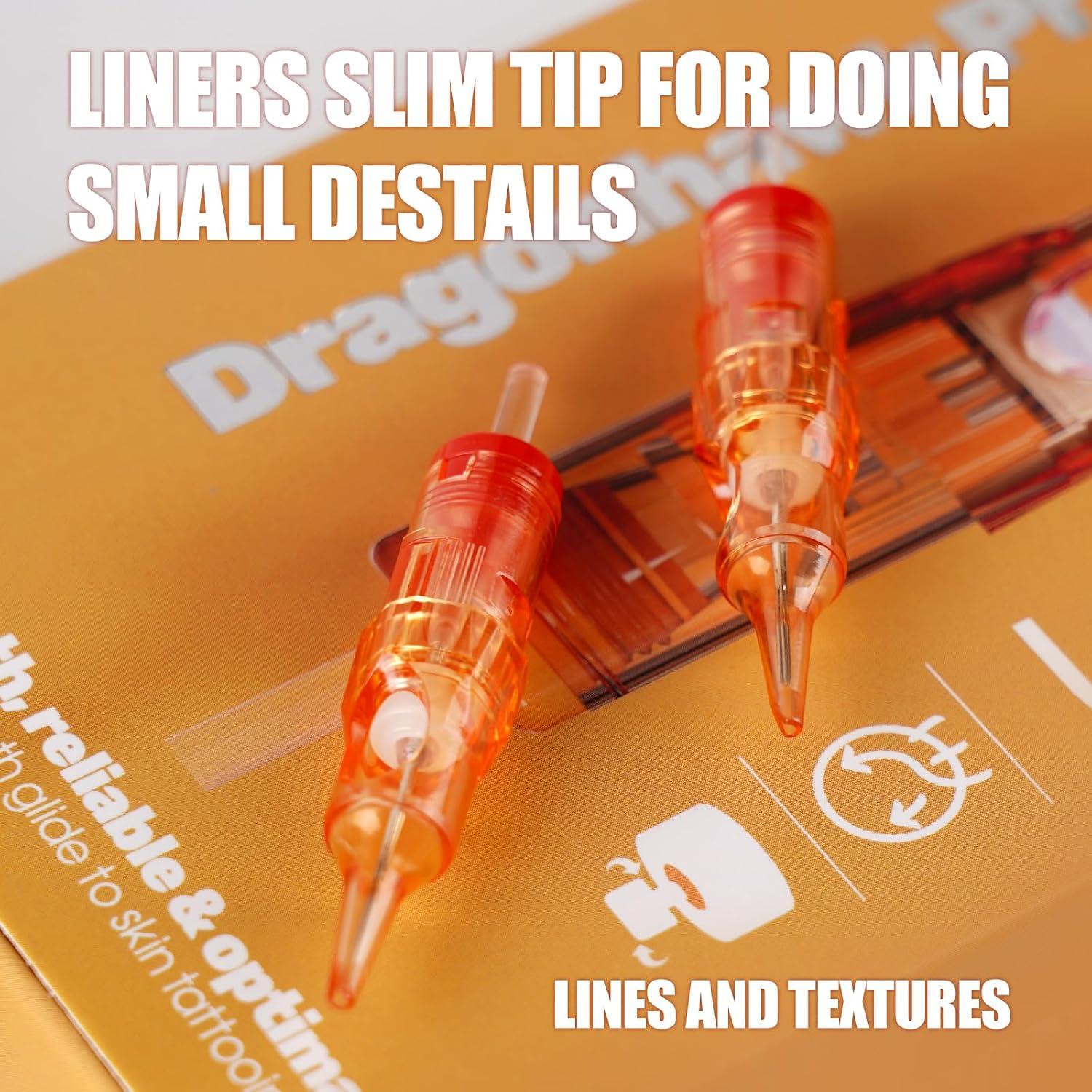 Cartuchos de Agujas de Tatuaje Dragonhawk Pro 1207RL 20Pcs