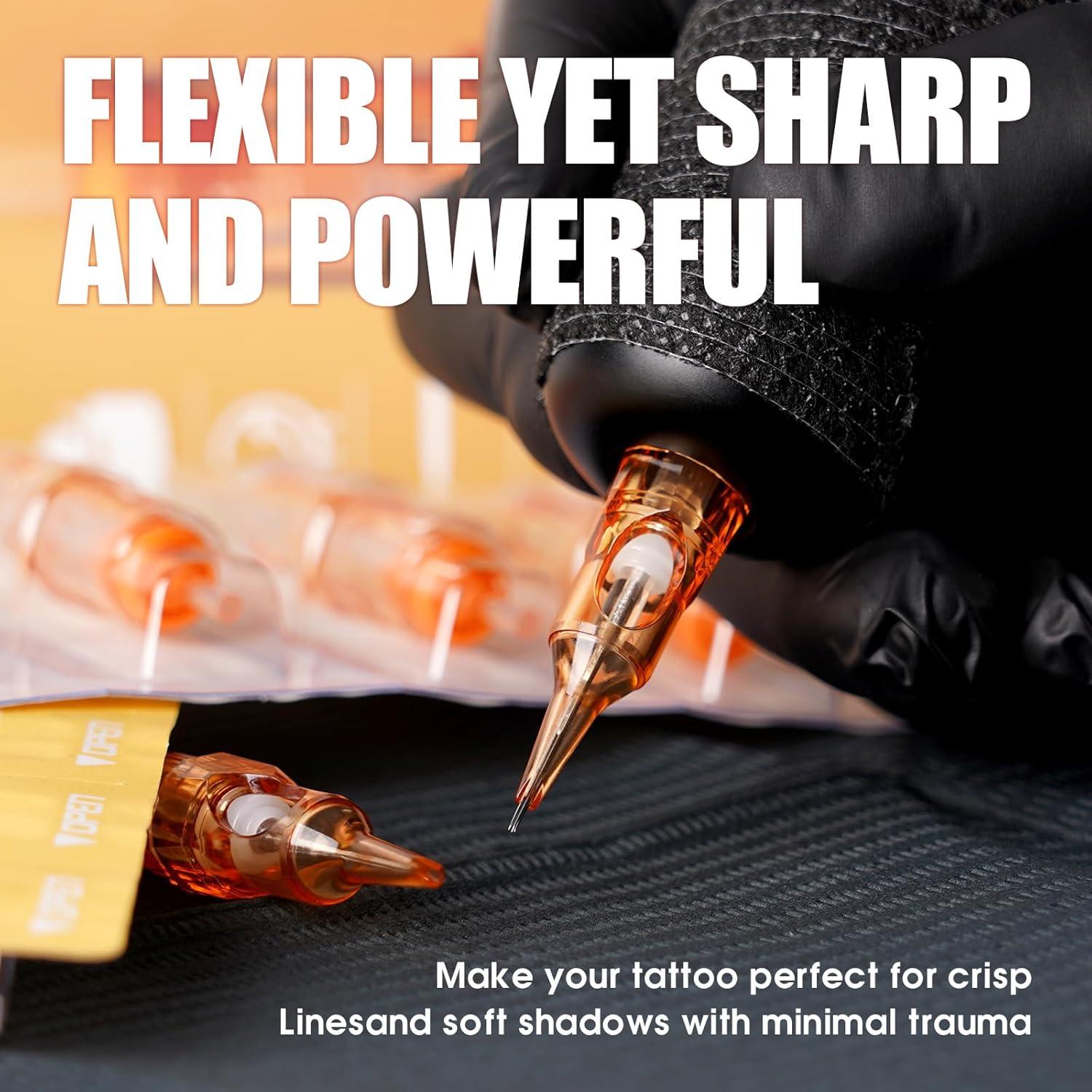 Cartuchos de Agujas de Tatuaje Dragonhawk Pro 1207RL 20Pcs