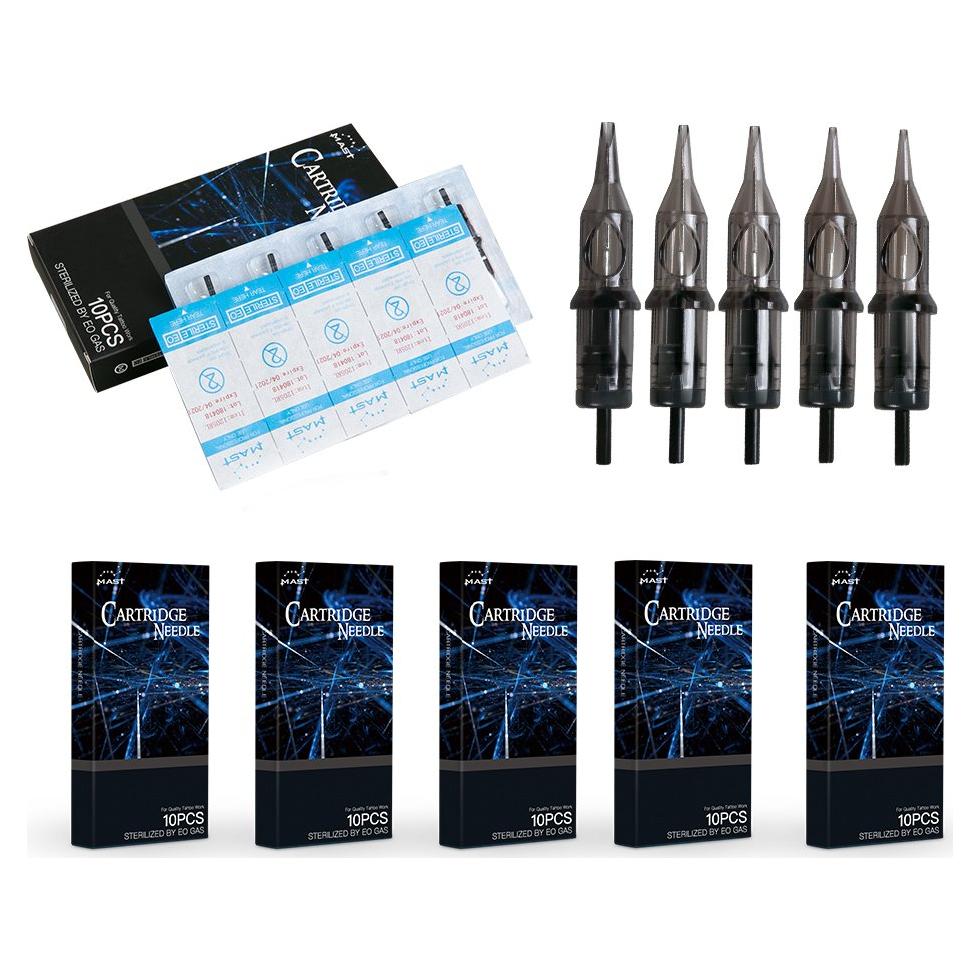 Cartuchos de Agujas Dragonhawk Mast 50pcs Mezclados 3RL a 11RL