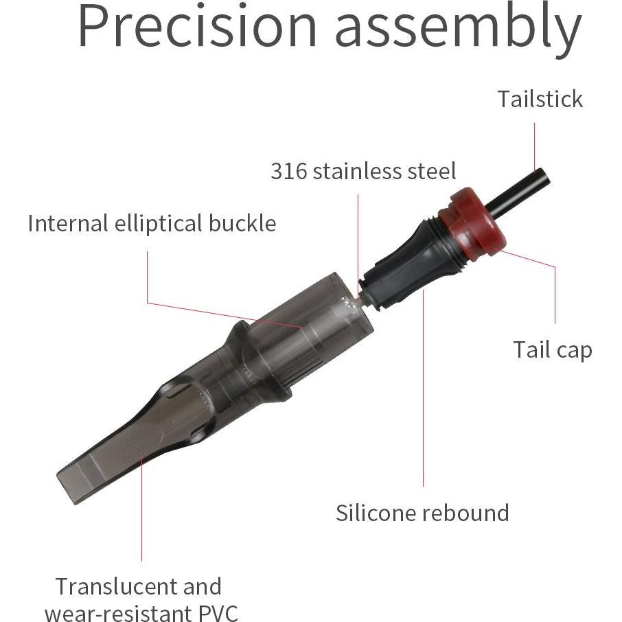 Cartuchos de Agujas Dragonhawk Mast 50pcs Mezclados 3RL a 11RL