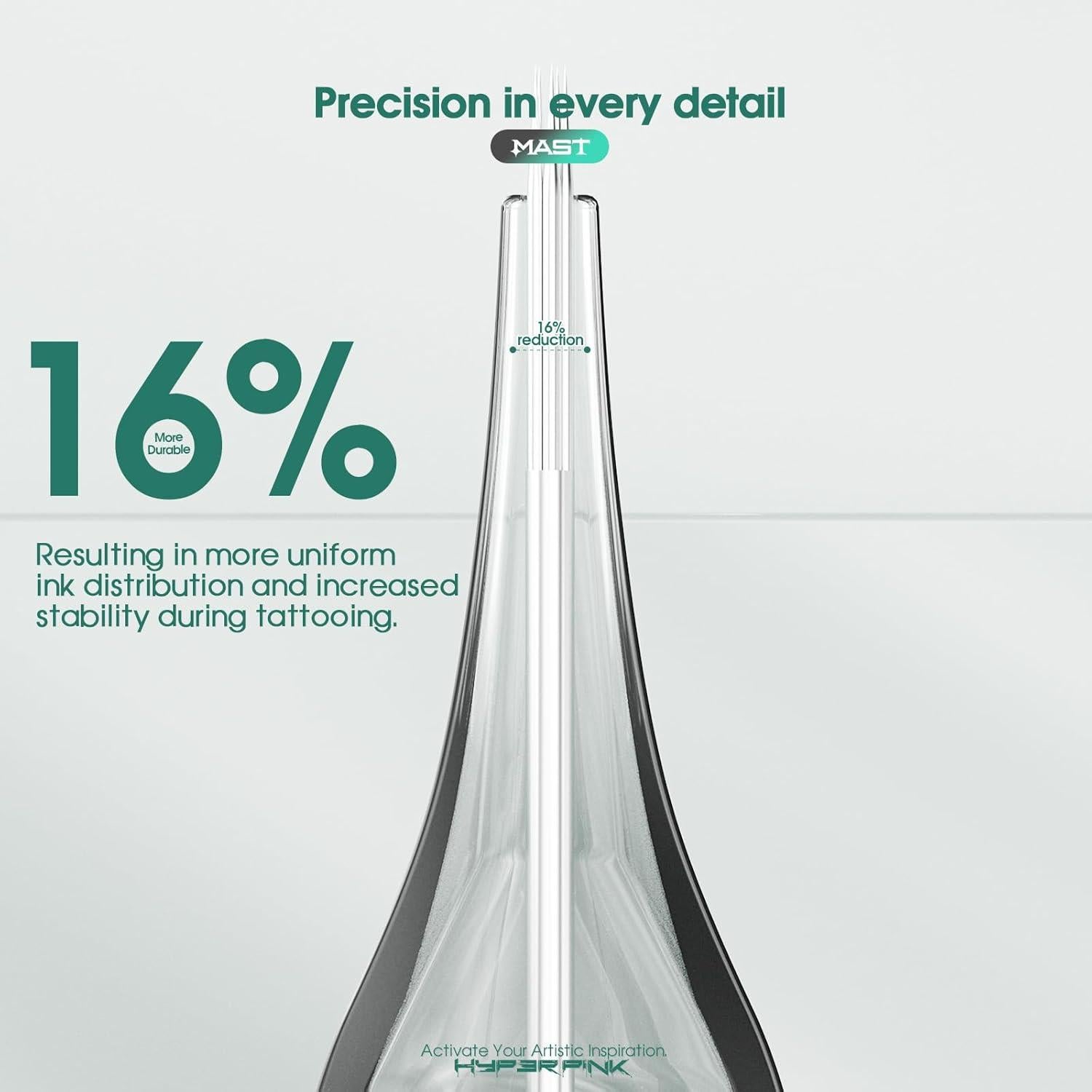 Cartuchos de Agujas de Tatuaje Mast Hyperink 1003RL 10% Más Tinta