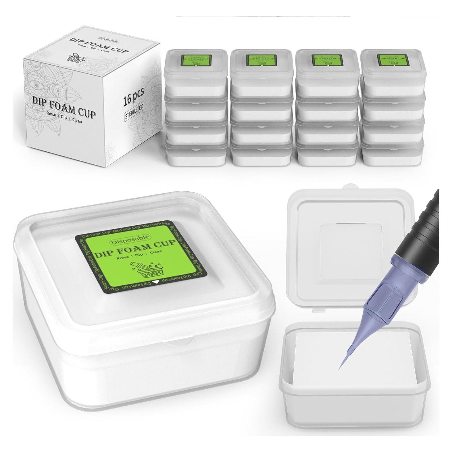 Tazas de espuma desechables ZHOOGE 16 Pcs para tatuajes