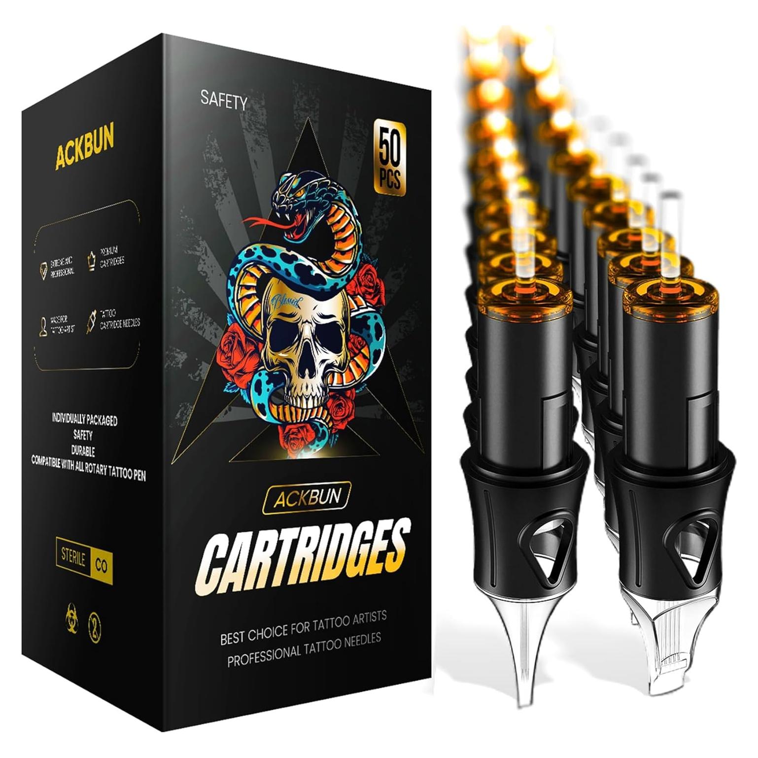 Agujas de Cartucho para Tatuaje 50 Pcs 1209RL - Esterilizadas