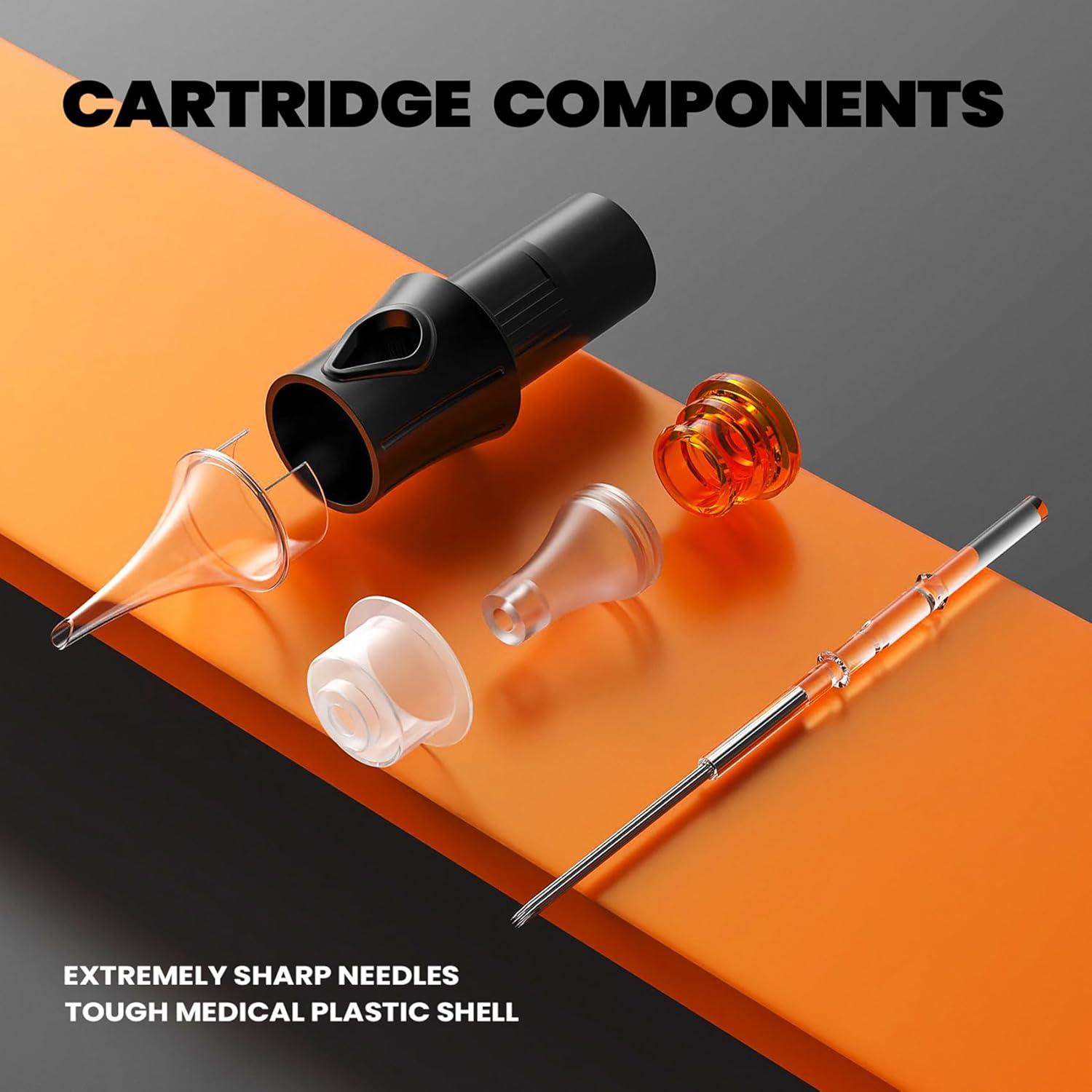 Agujas de Cartucho para Tatuaje 50 Pcs 1209RL - Esterilizadas