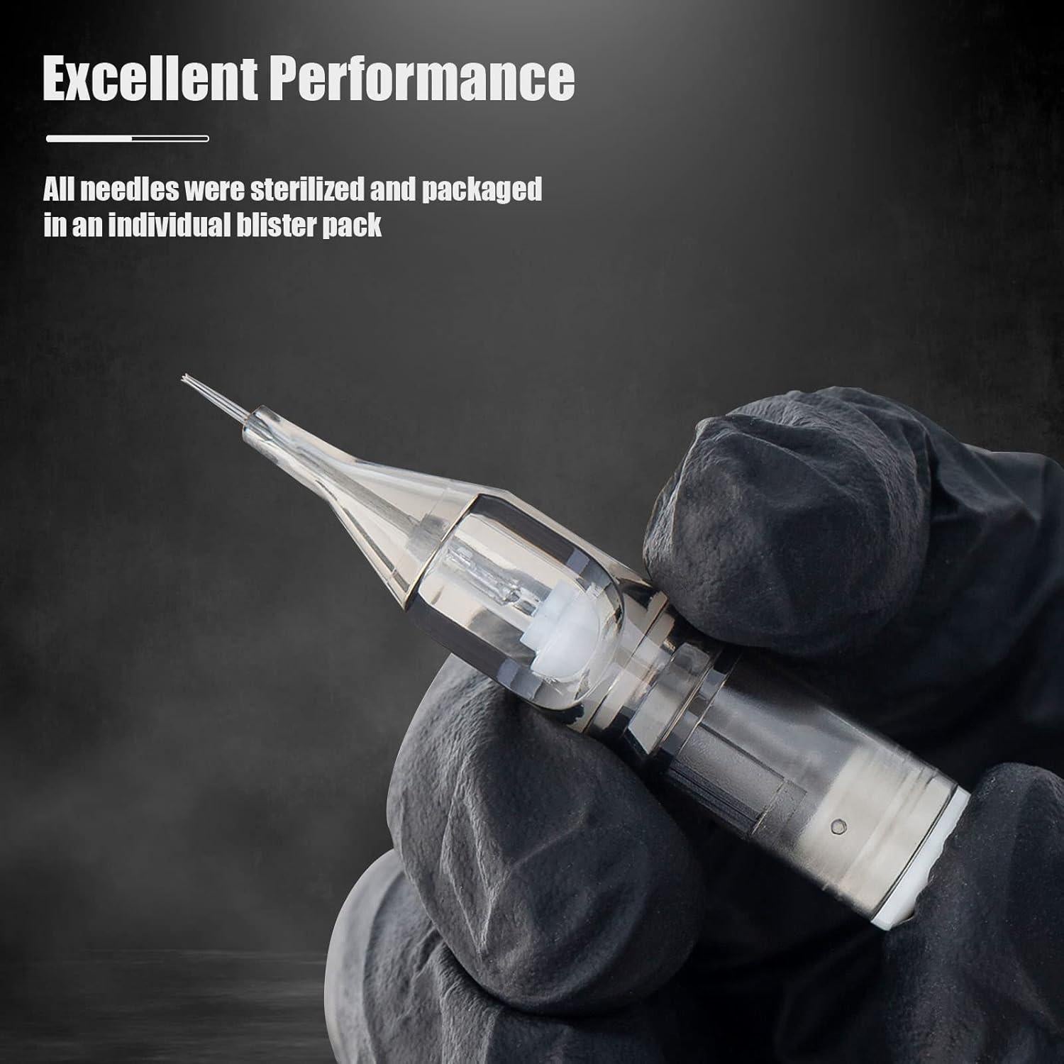 Agujas de Tatuaje Cartucho EZTAT2 20Pcs 0.35MM Liner Redondo