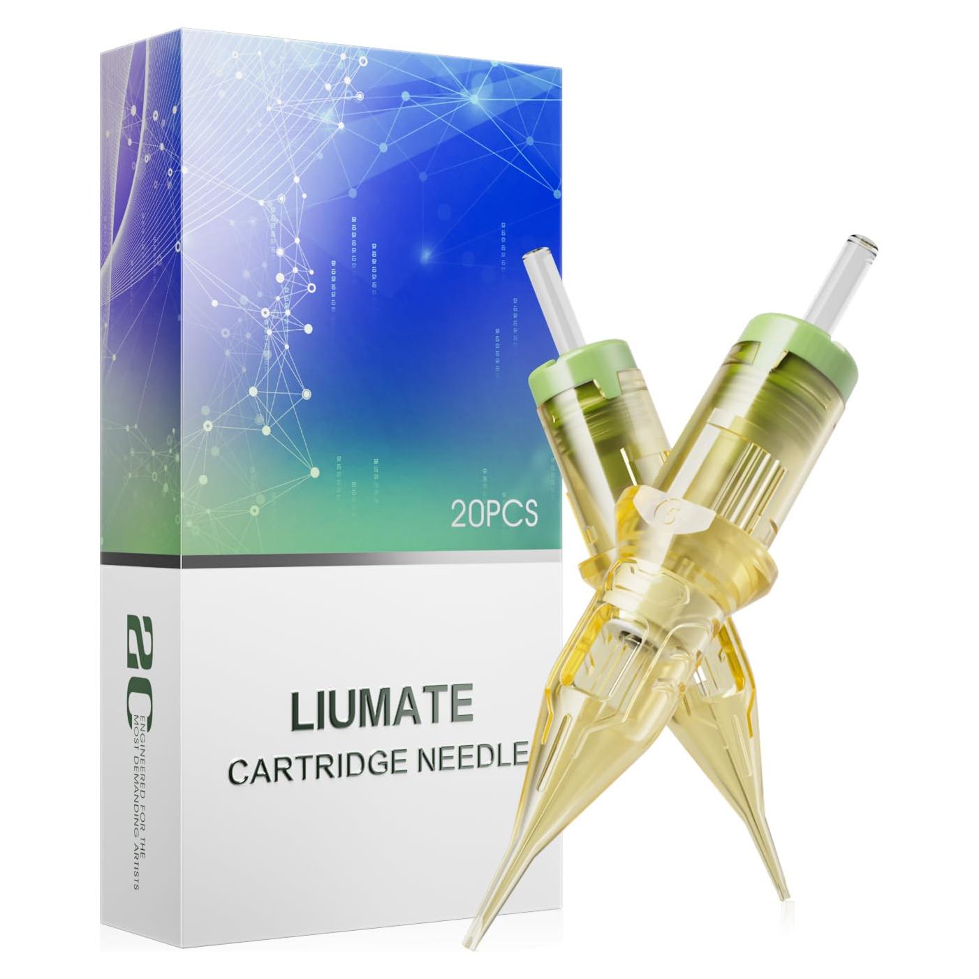 Agujas de Tatuaje LIUMATE 1RL 20Pcs Cartucho Desechable