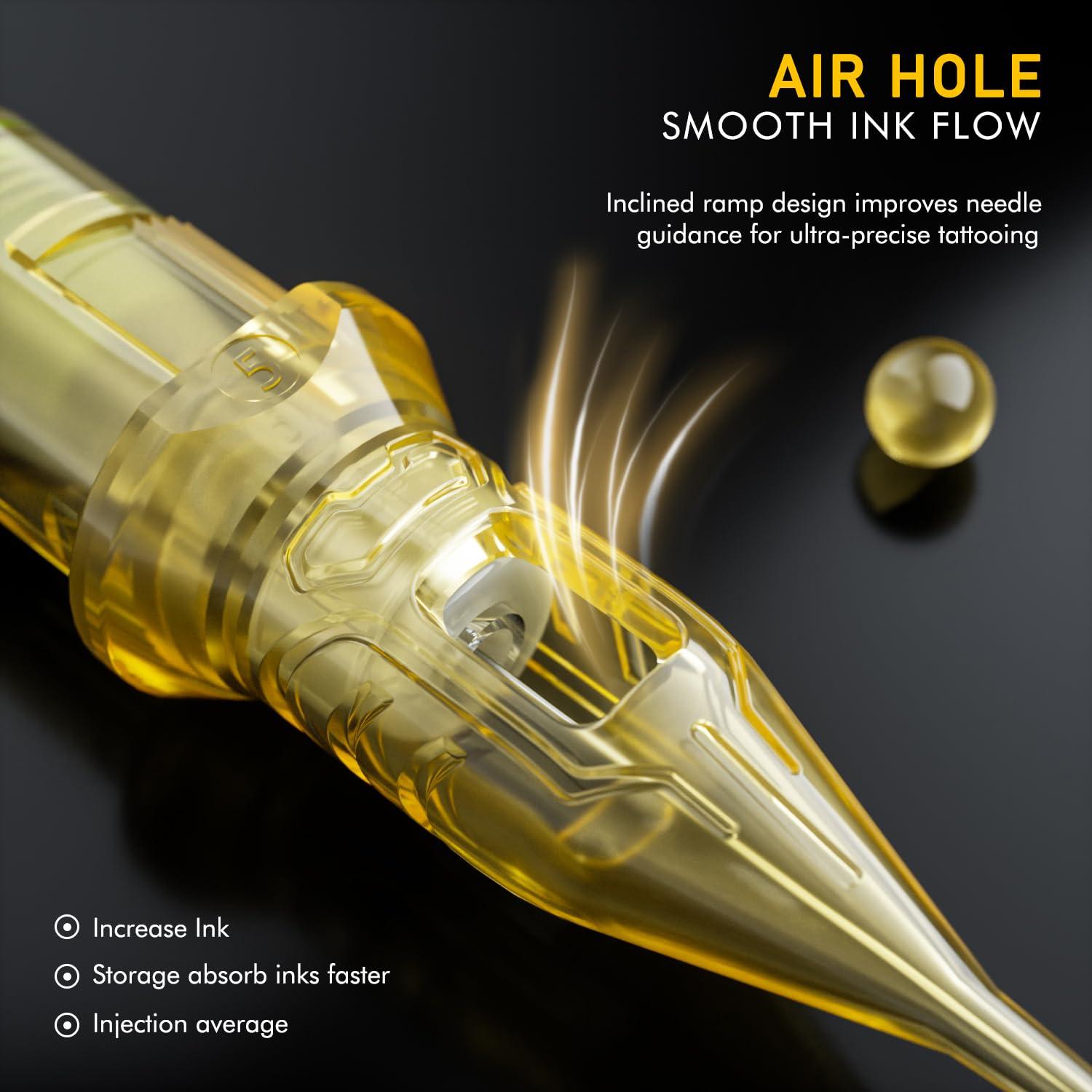 Agujas de Tatuaje LIUMATE 1RL 20Pcs Cartucho Desechable