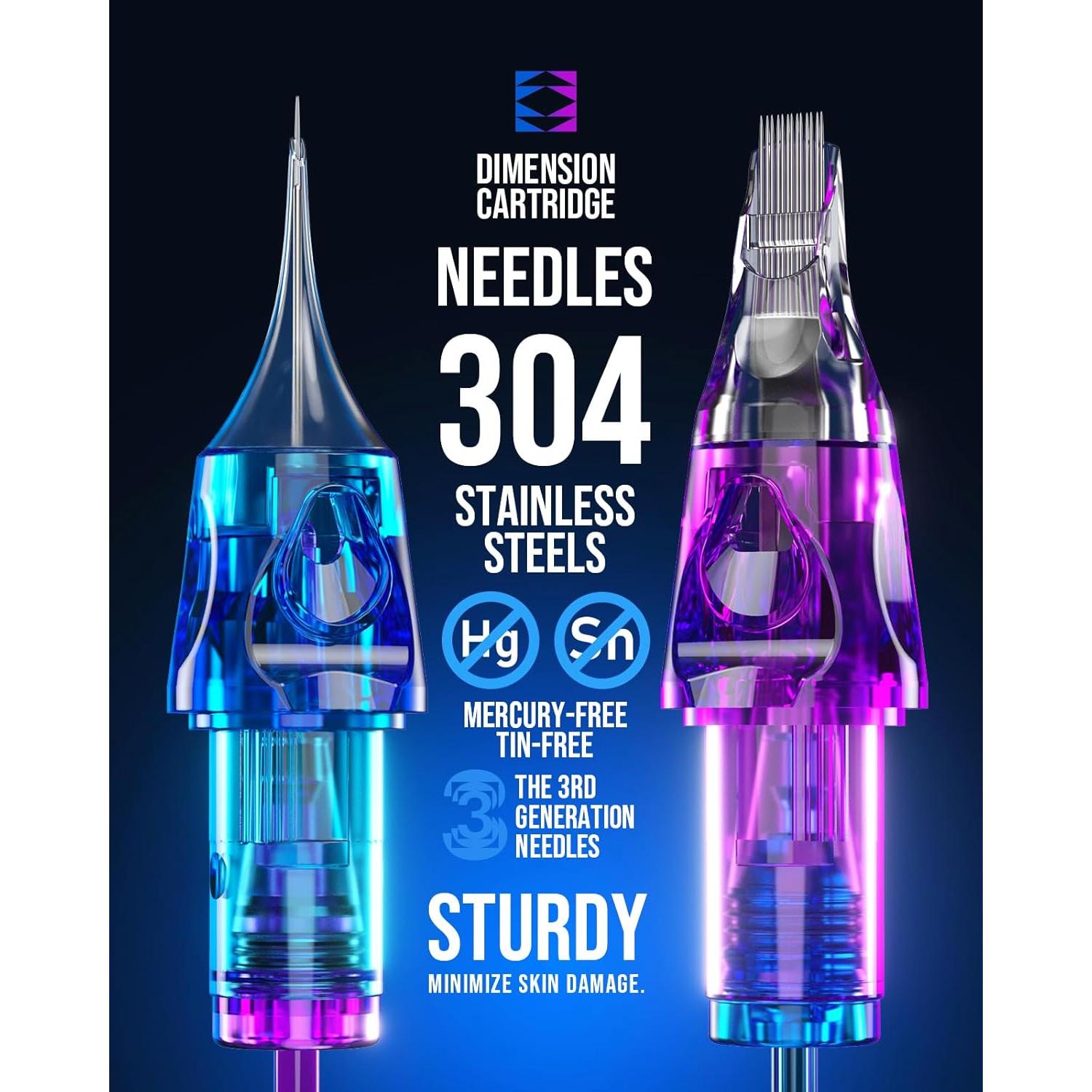 Agujas de Cartucho de Tatuaje CNC 30pcs Variadas #10 #12 RM