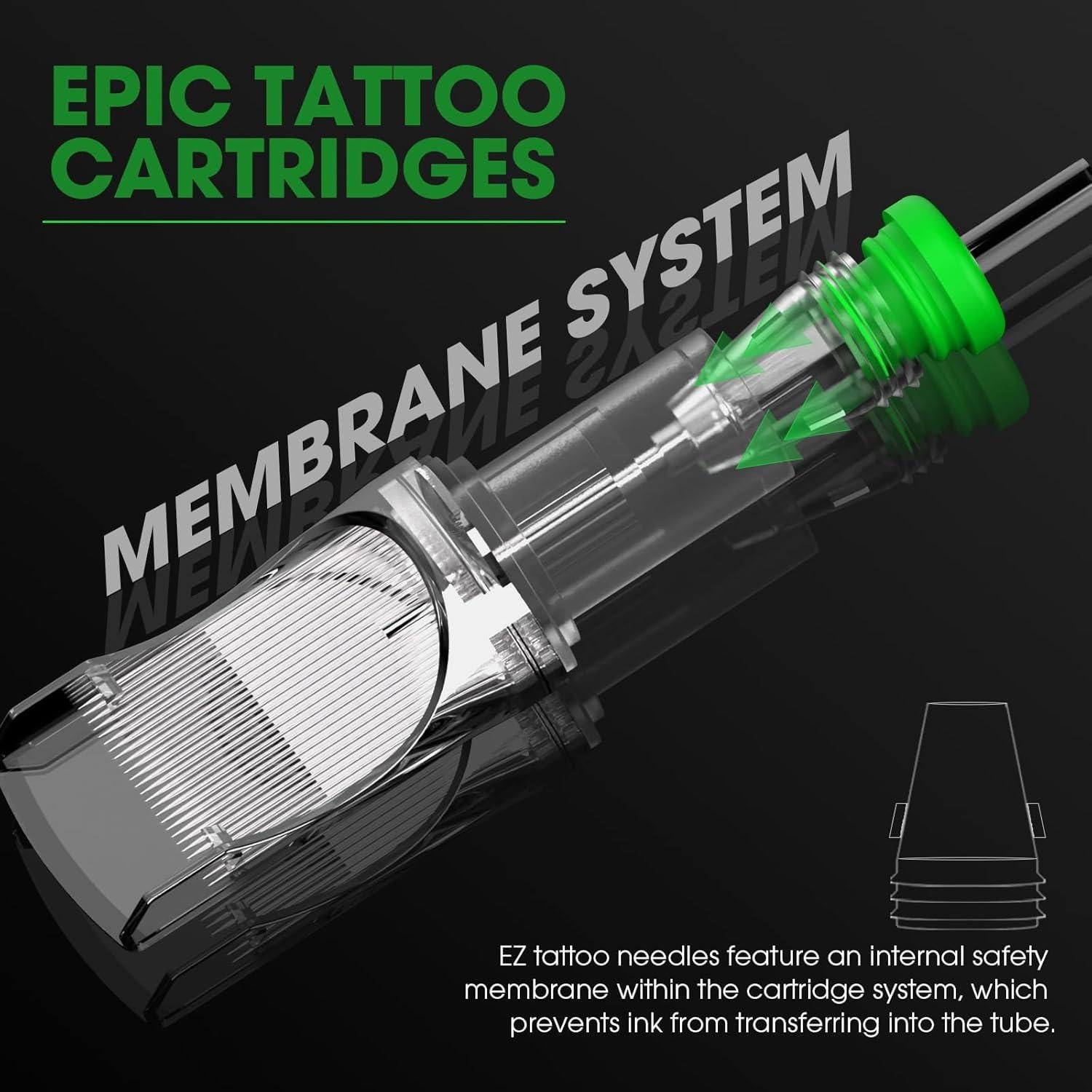 Agujas de Cartucho Magnum EZ EPIC #12 para Tatuaje - 8 Pcs