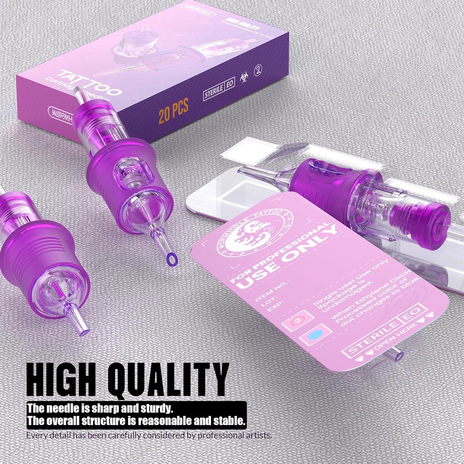 Agujas de Cartucho de Tatuaje Wormhole 20pcs 3RL Desechables